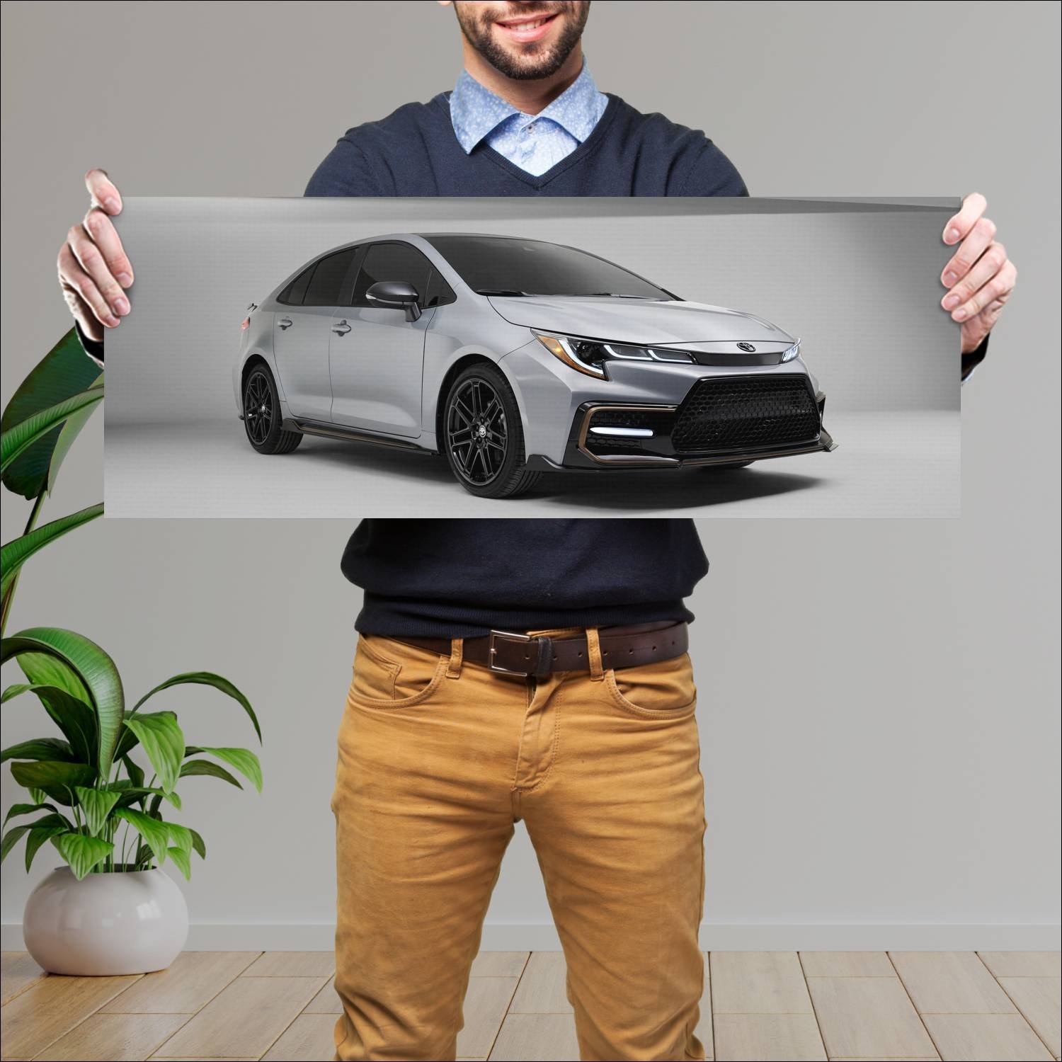 Cuadro grande 30x80cm 2020 toyota corolla sedan ap 257 Toyota