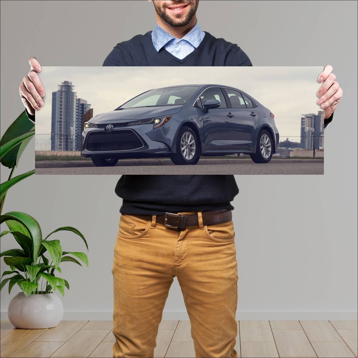 Cuadro grande 30x80cm 2020 toyota corolla sedan us 258 Toyota