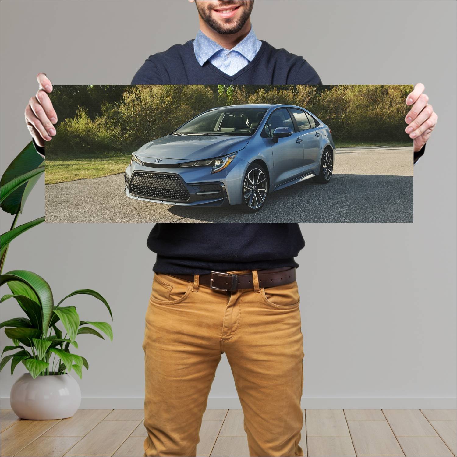 Cuadro grande 30x80cm 2020 toyota corolla sedan xs 259 Toyota
