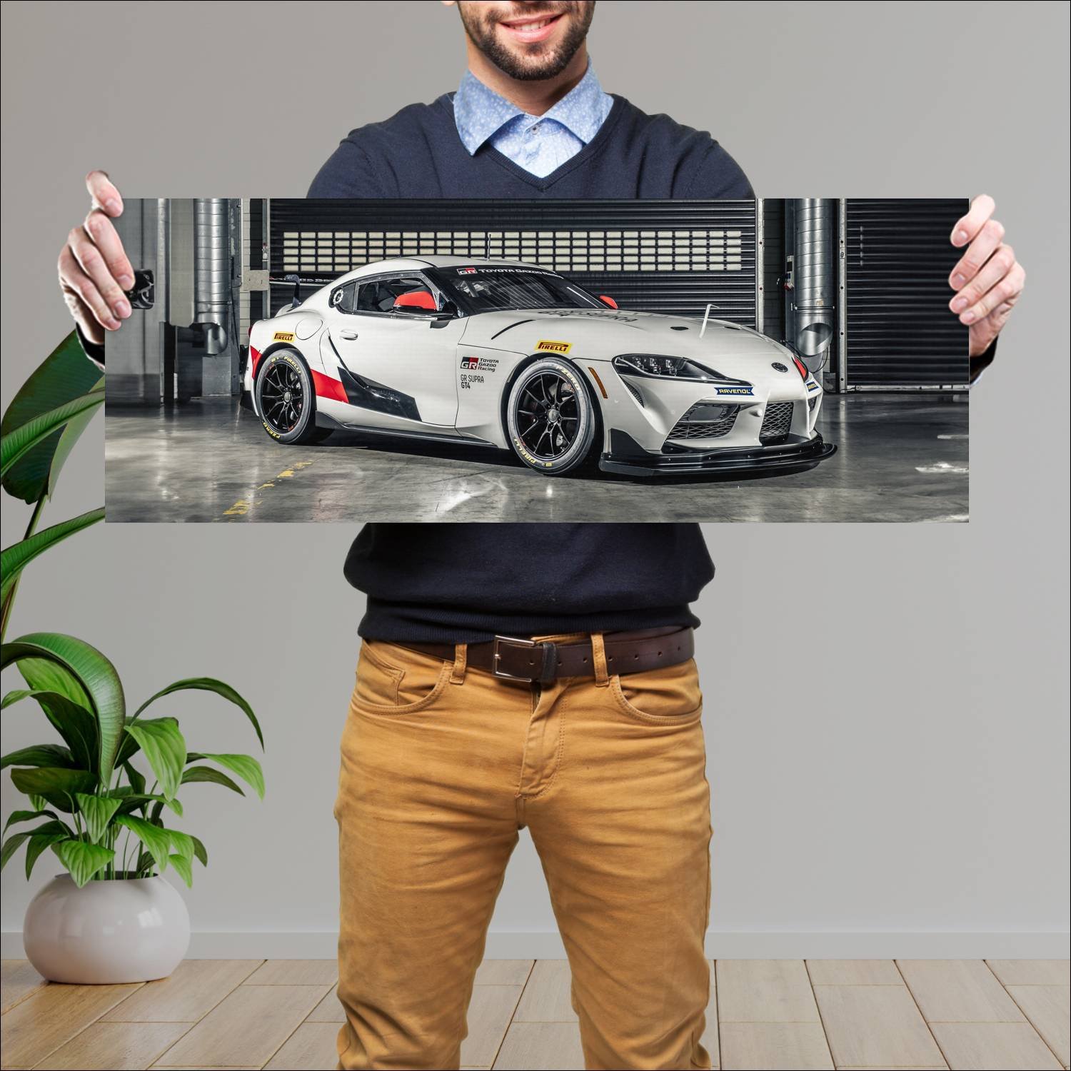 Cuadro grande 30x80cm 2020 toyota gr supra gt4 921 262 Toyota