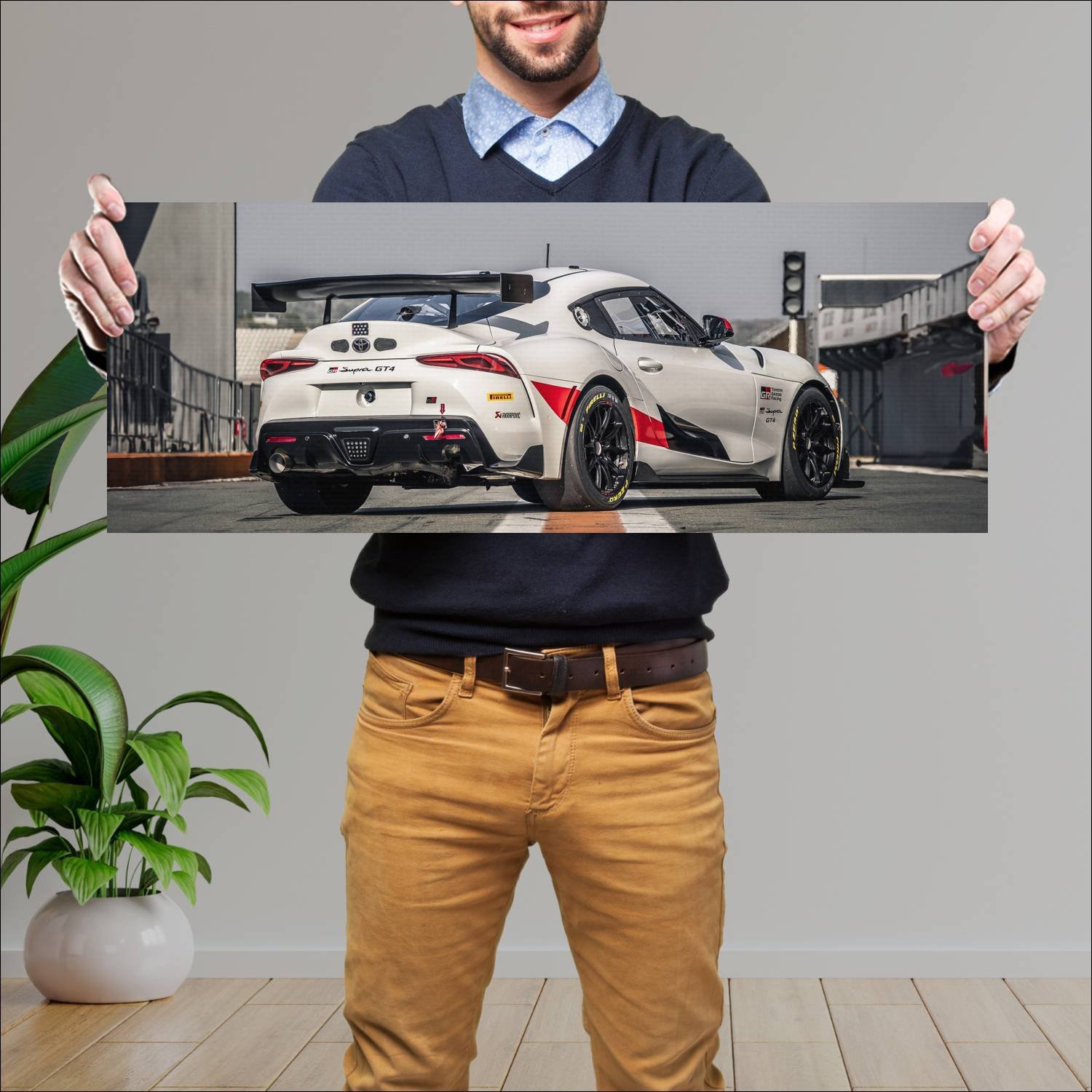 Cuadro grande 30x80cm 2020 toyota gr supra gt4 961 263 Toyota