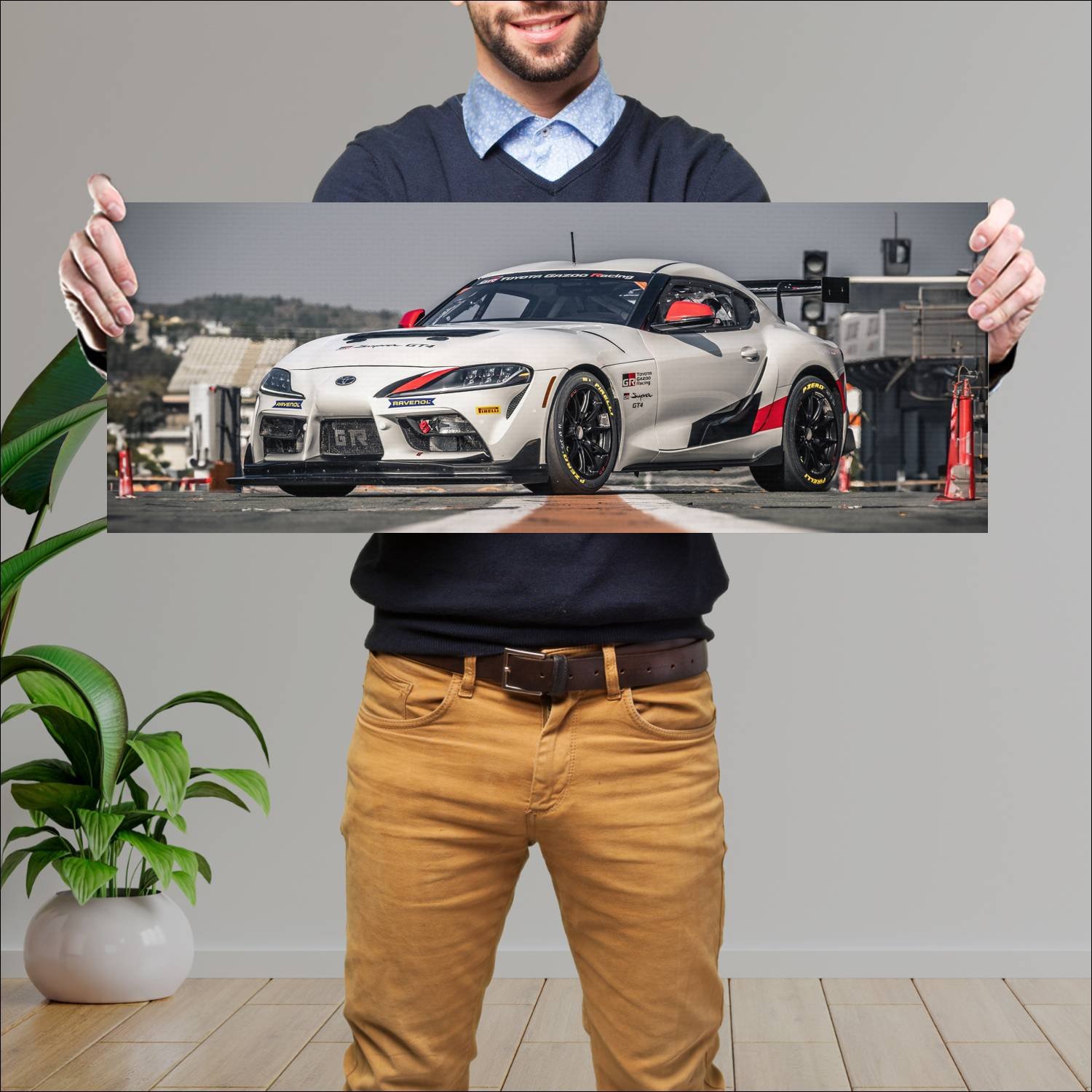Cuadro grande 30x80cm 2020 toyota gr supra gt4 961 264 Toyota