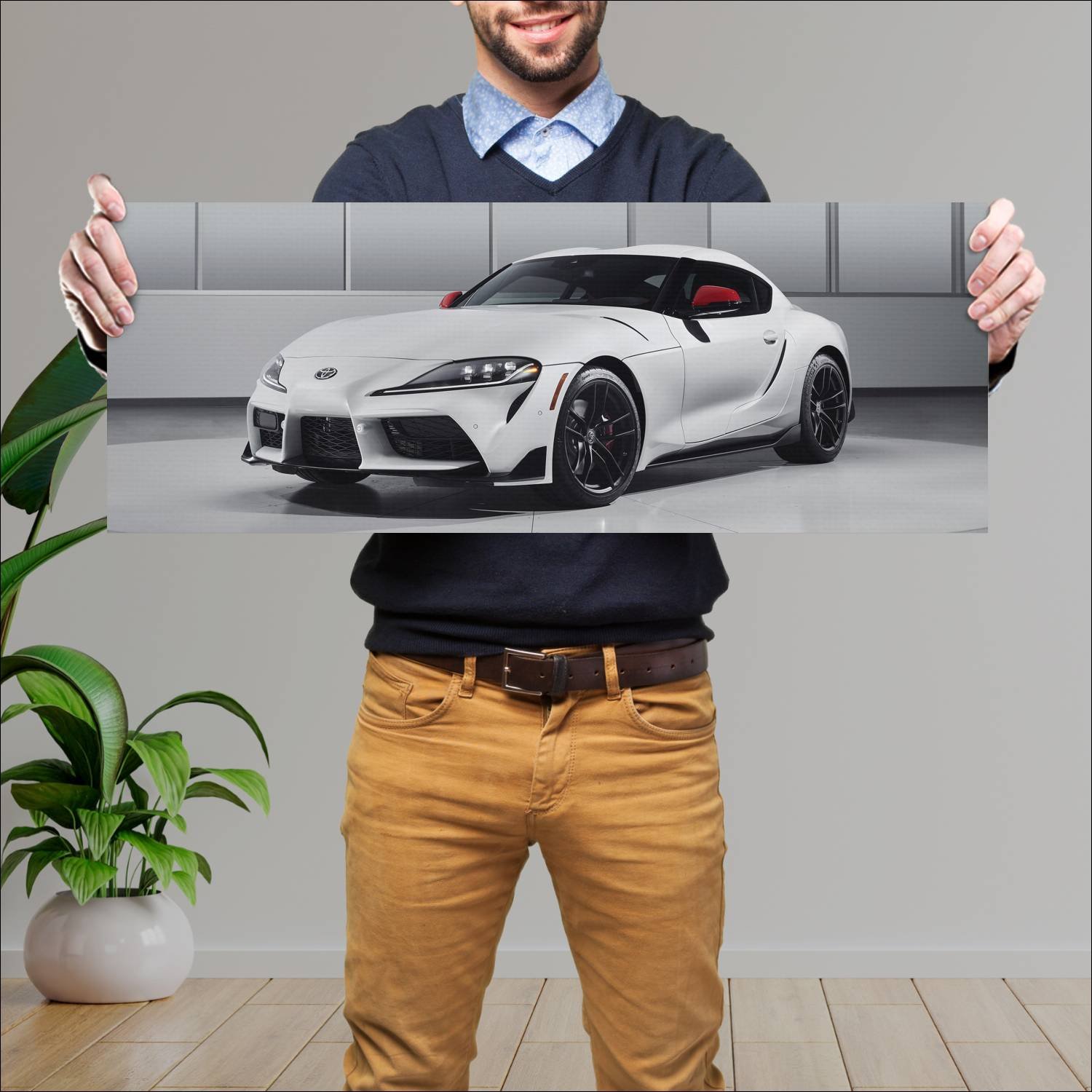 Cuadro grande 30x80cm 2020 toyota gr supra launch 265 Toyota
