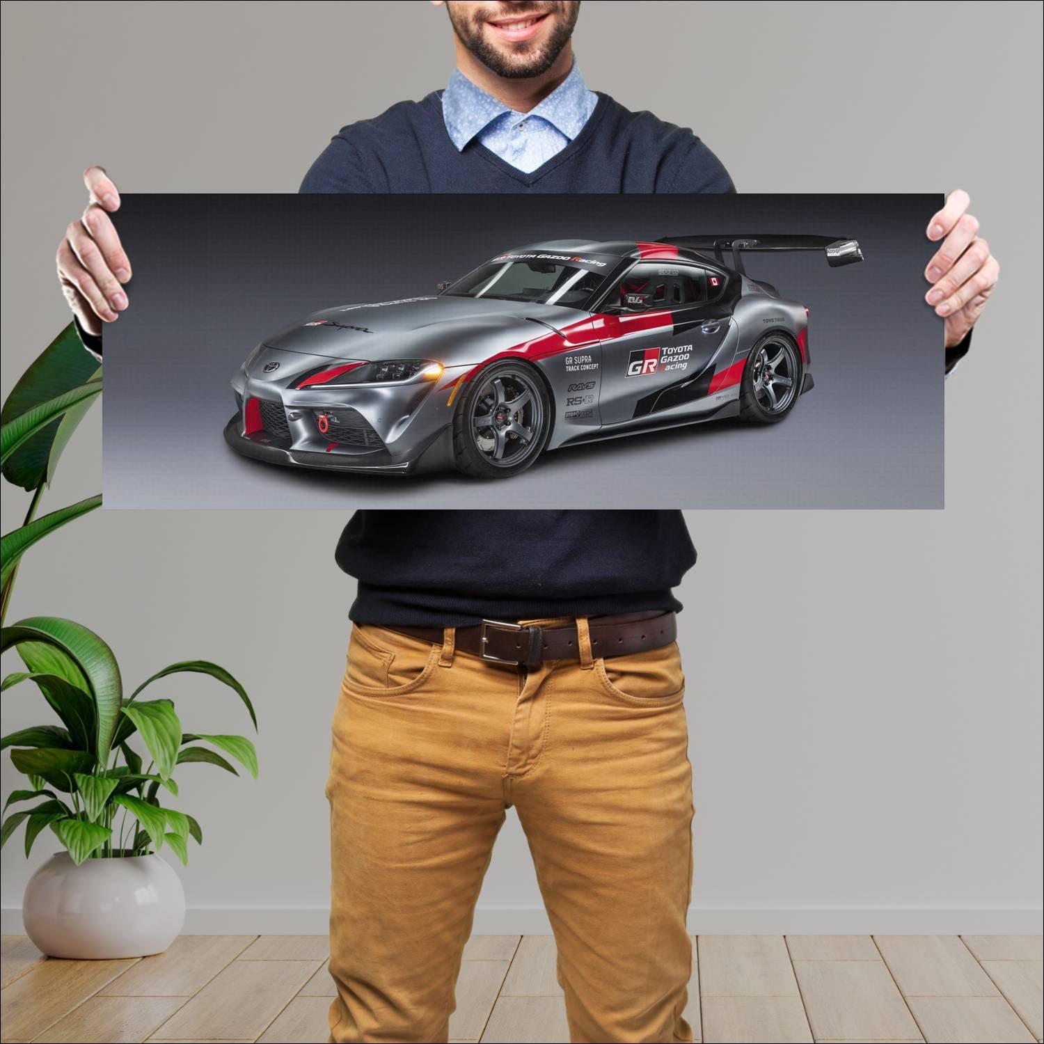 Cuadro grande 30x80cm 2020 toyota gr supra track c 267 Toyota
