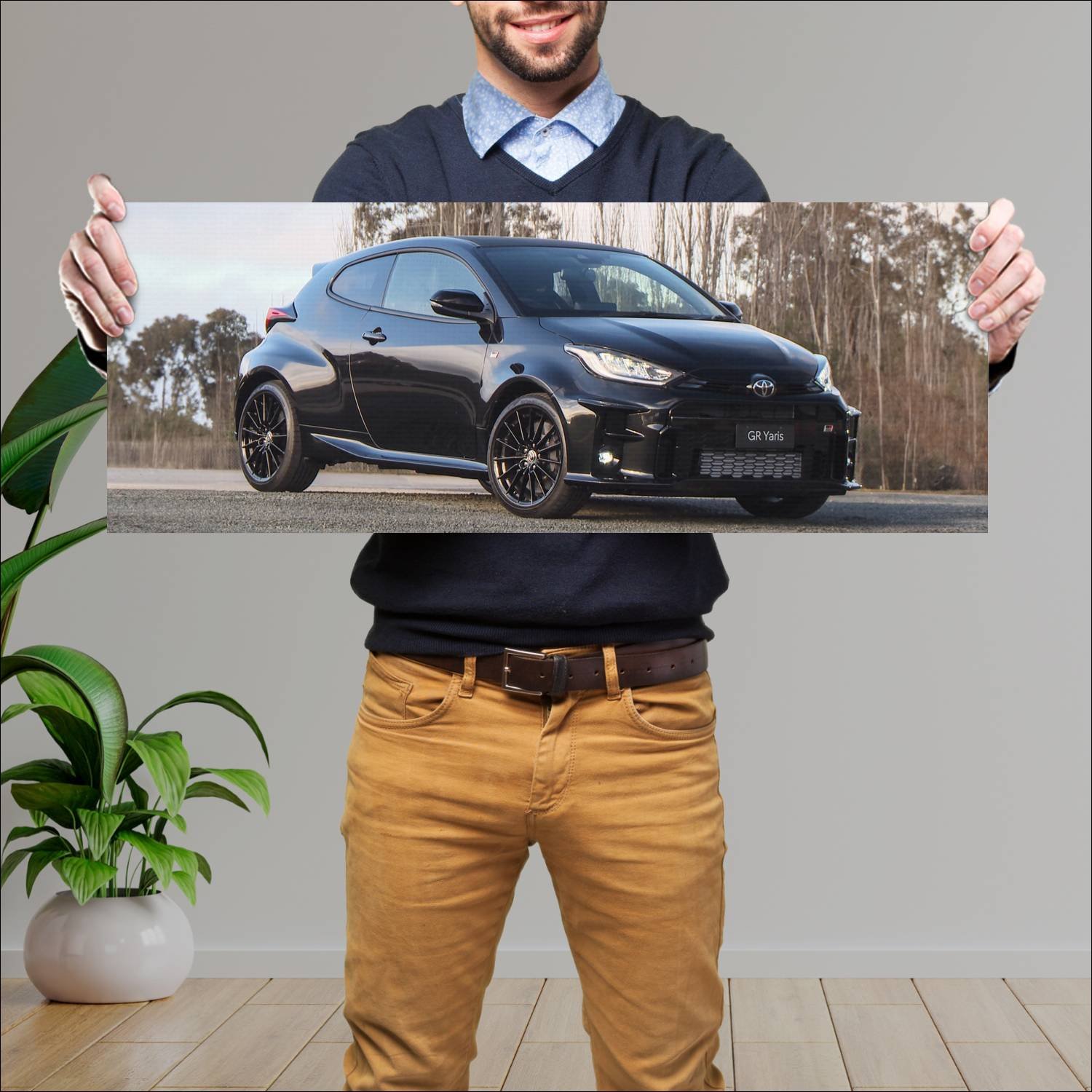 Cuadro grande 30x80cm 2020 toyota gr yaris au Toyota