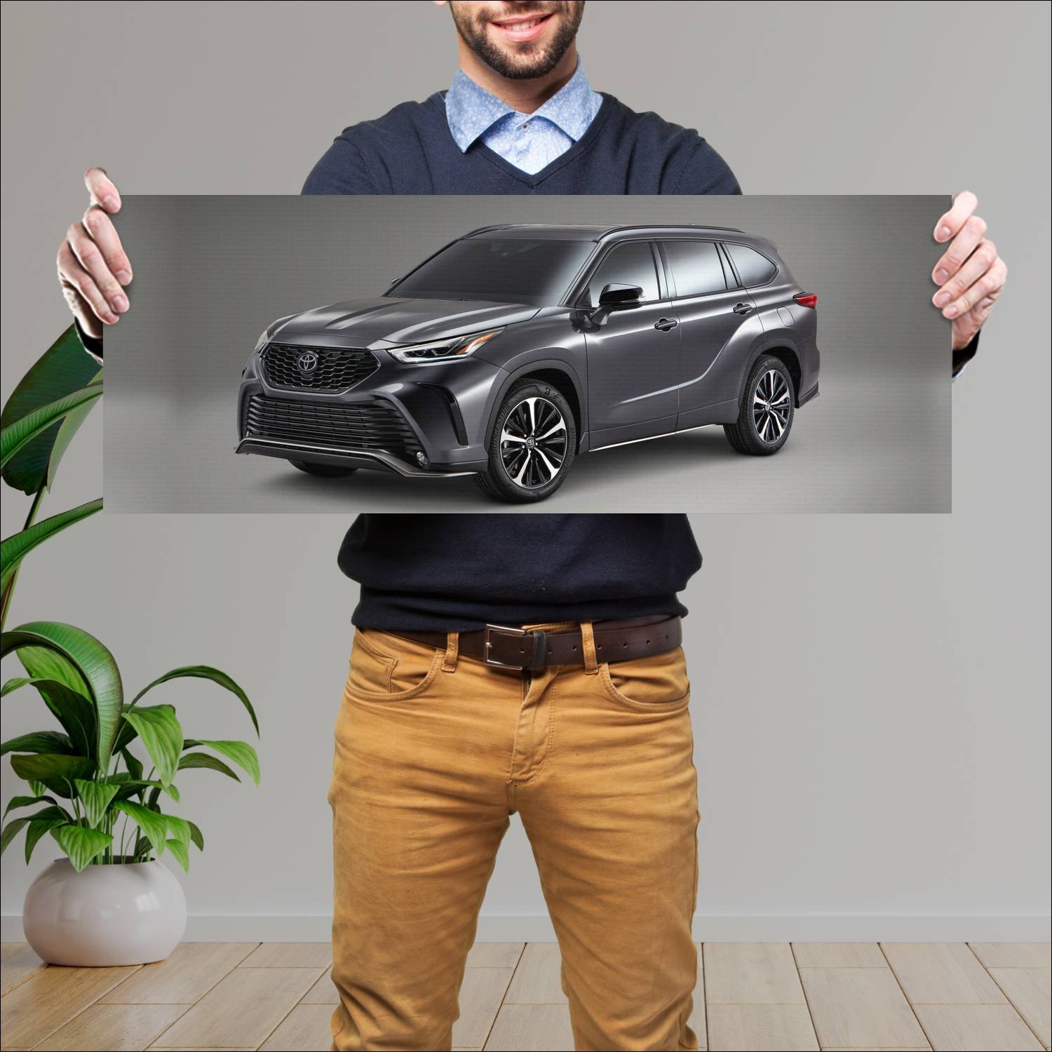Cuadro grande 30x80cm 2020 toyota highlander sport 275 Toyota