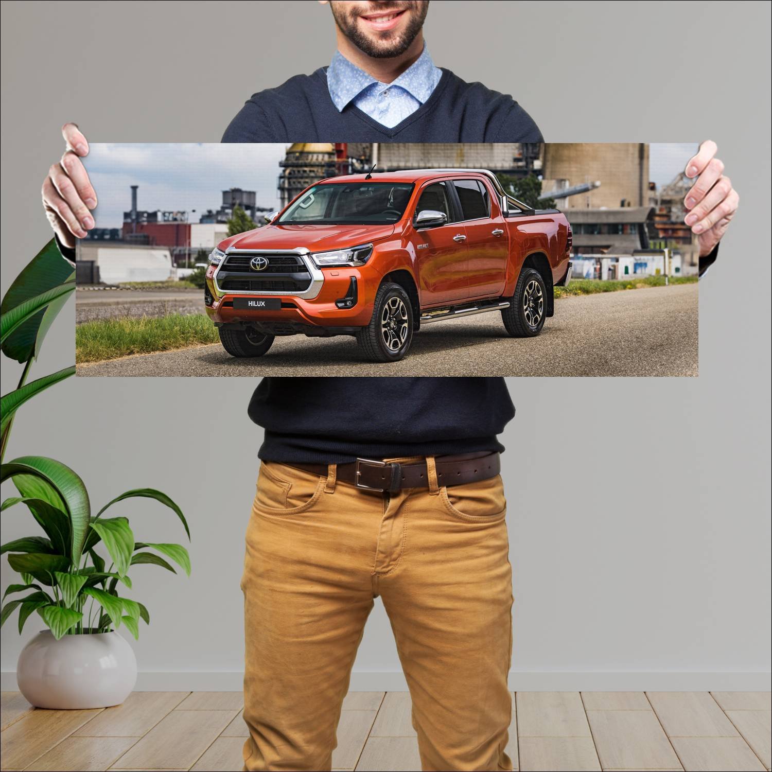 Cuadro grande 30x80cm 2020 toyota hilux double cab 276 Toyota