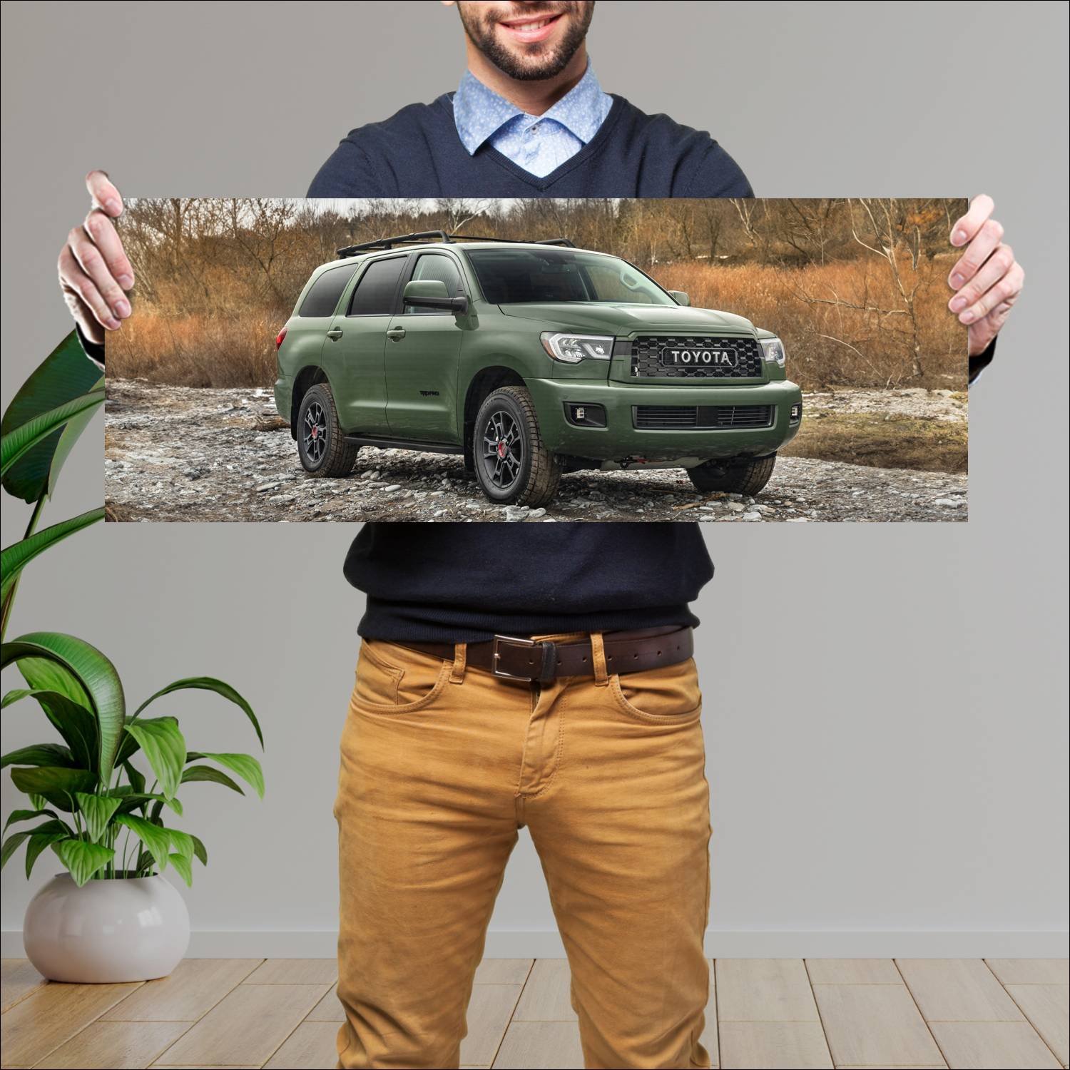 Cuadro grande 30x80cm 2020 toyota sequoia trd pro 282 Toyota