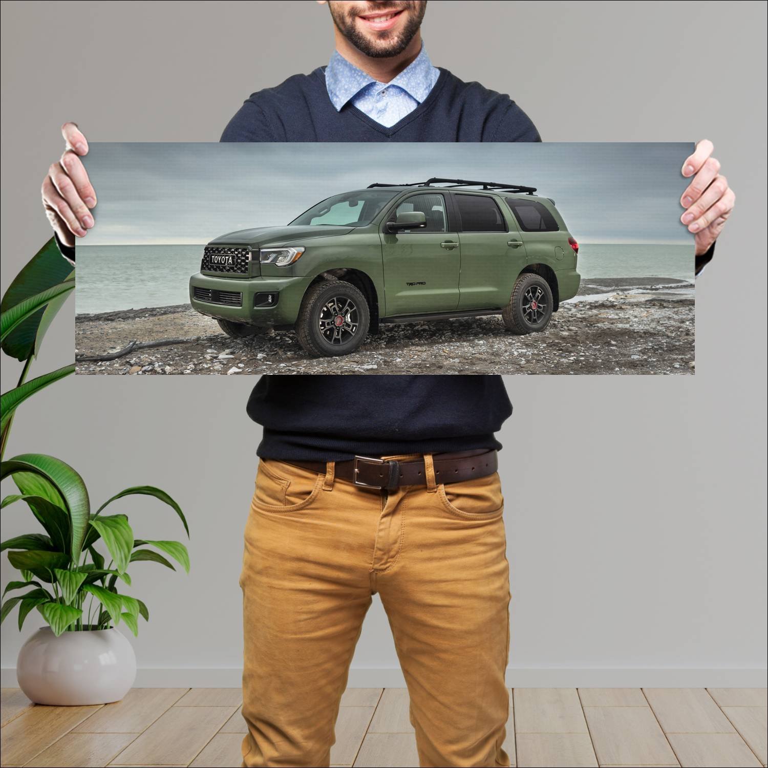 Cuadro grande 30x80cm 2020 toyota sequoia trd pro 283 Toyota