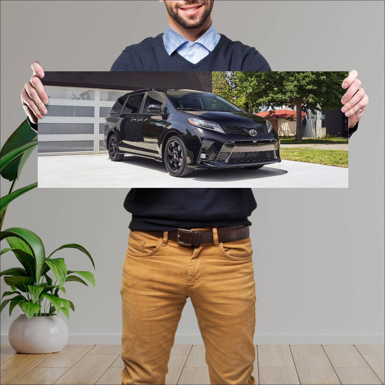Cuadro grande 30x80cm 2020 toyota sienna nightshad 284 Toyota