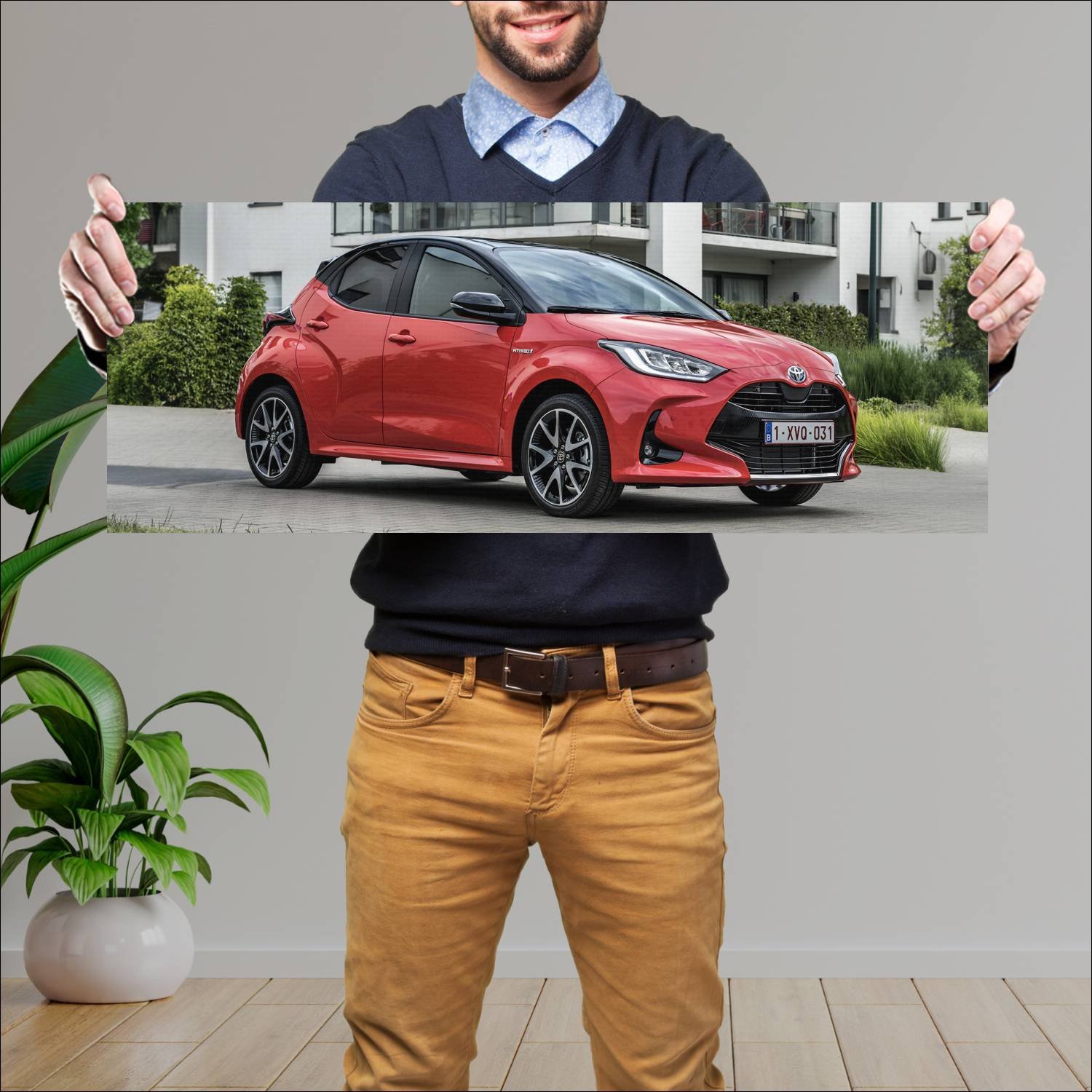 Cuadro grande 30x80cm 2020 toyota yaris hybrid 100 289 Toyota