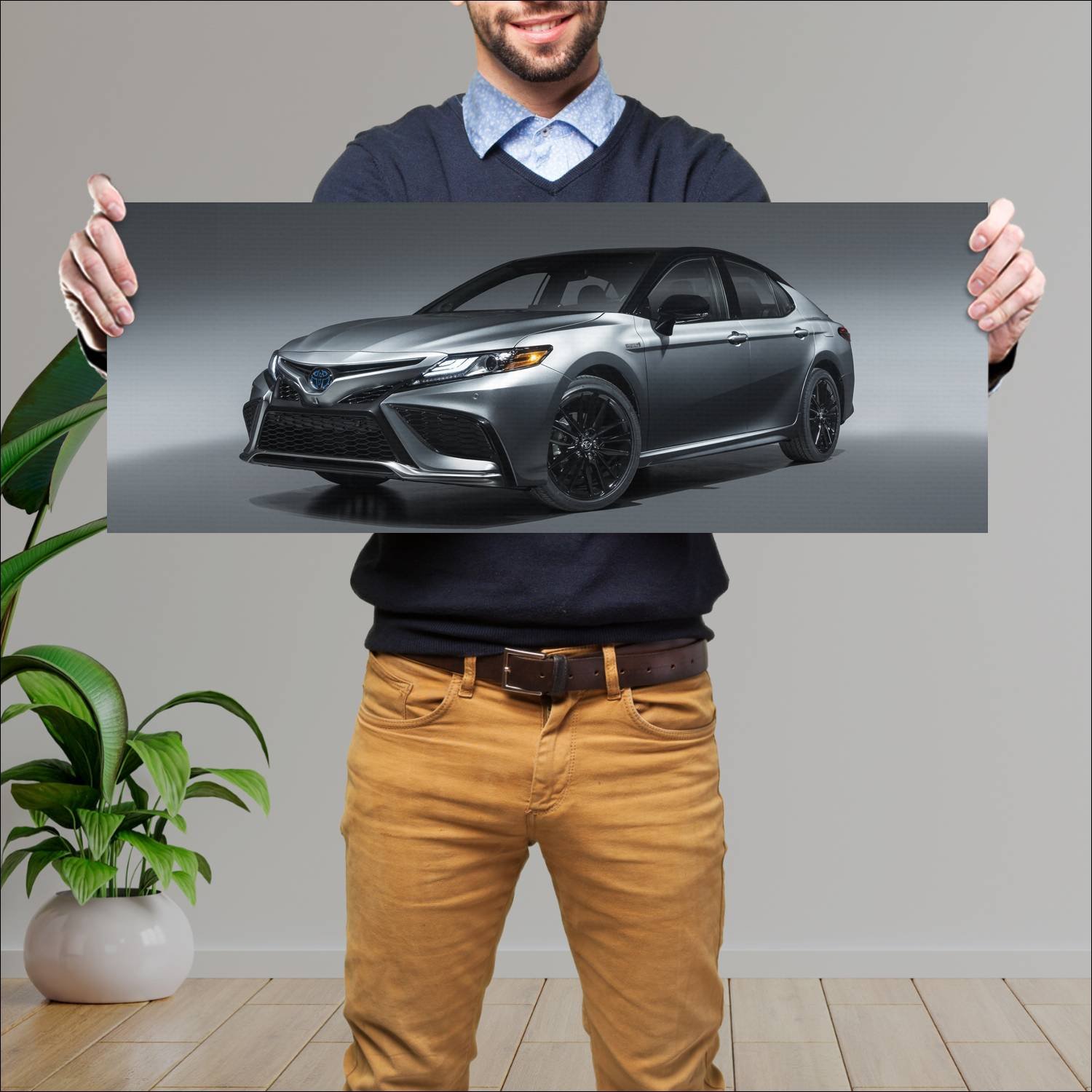 Cuadro grande 30x80cm 2021 toyota camry hybrid spo 295 Toyota