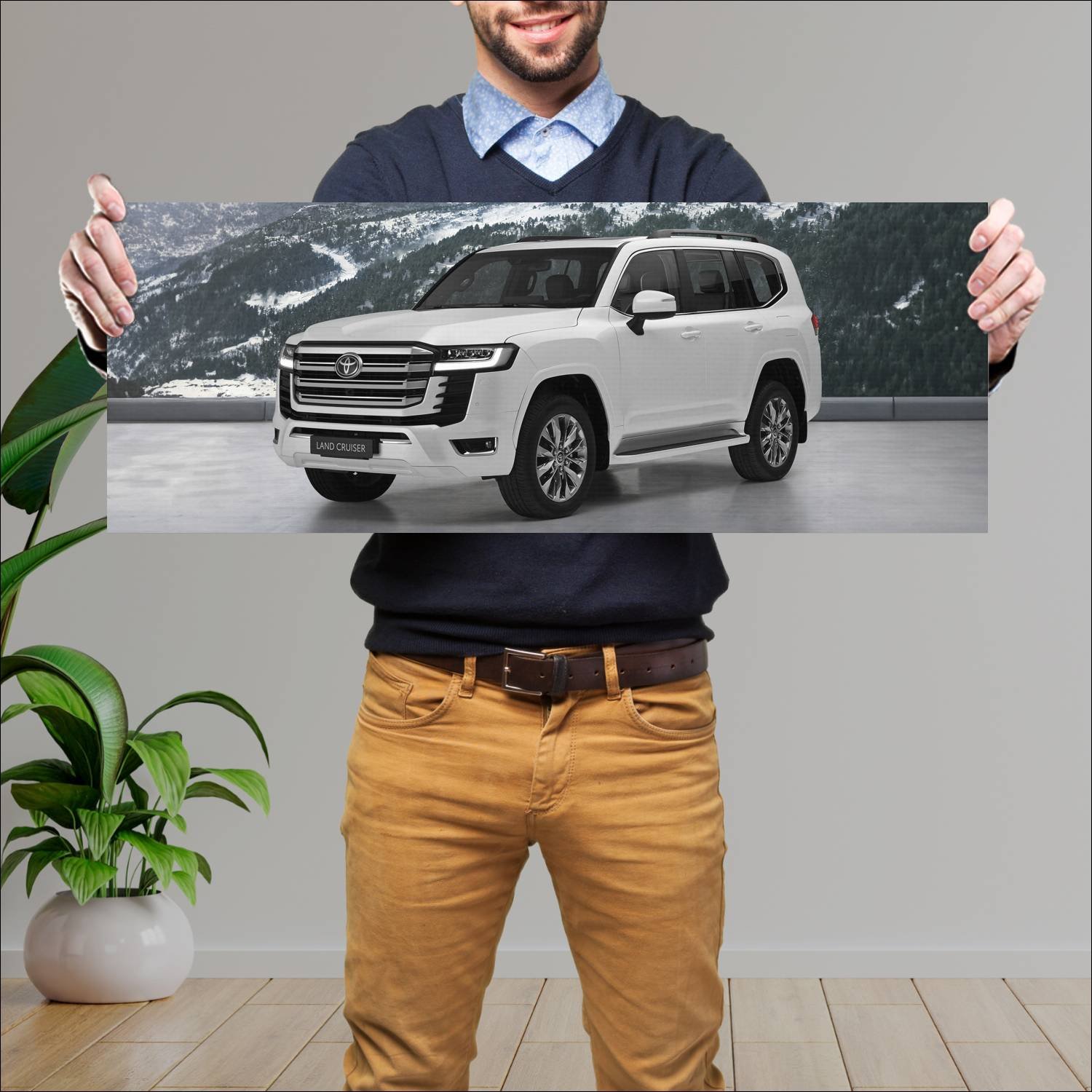 Cuadro grande 30x80cm 2021 toyota land cruiser 300 301 Toyota