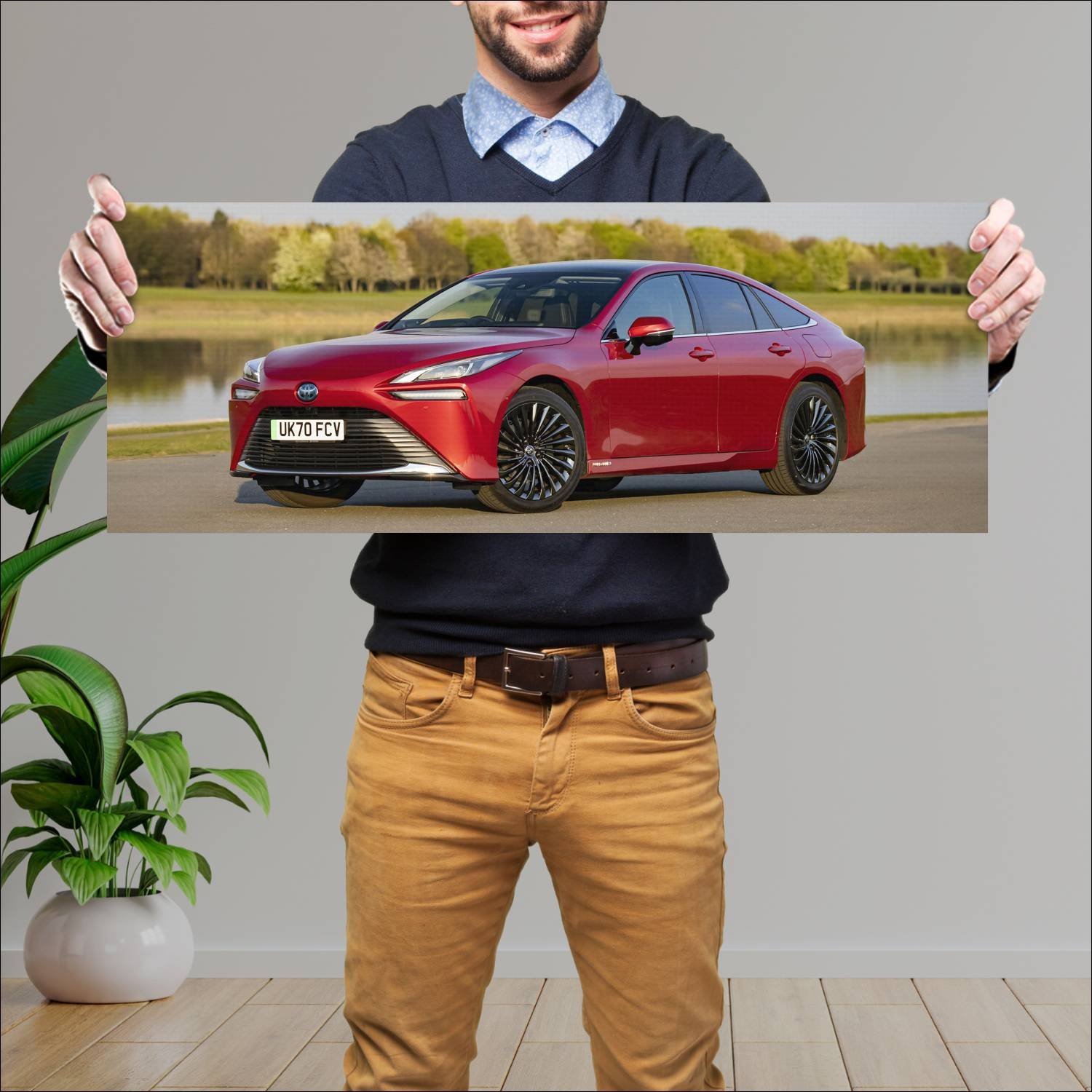 Cuadro grande 30x80cm 2021 toyota mirai uk auto 303 Toyota
