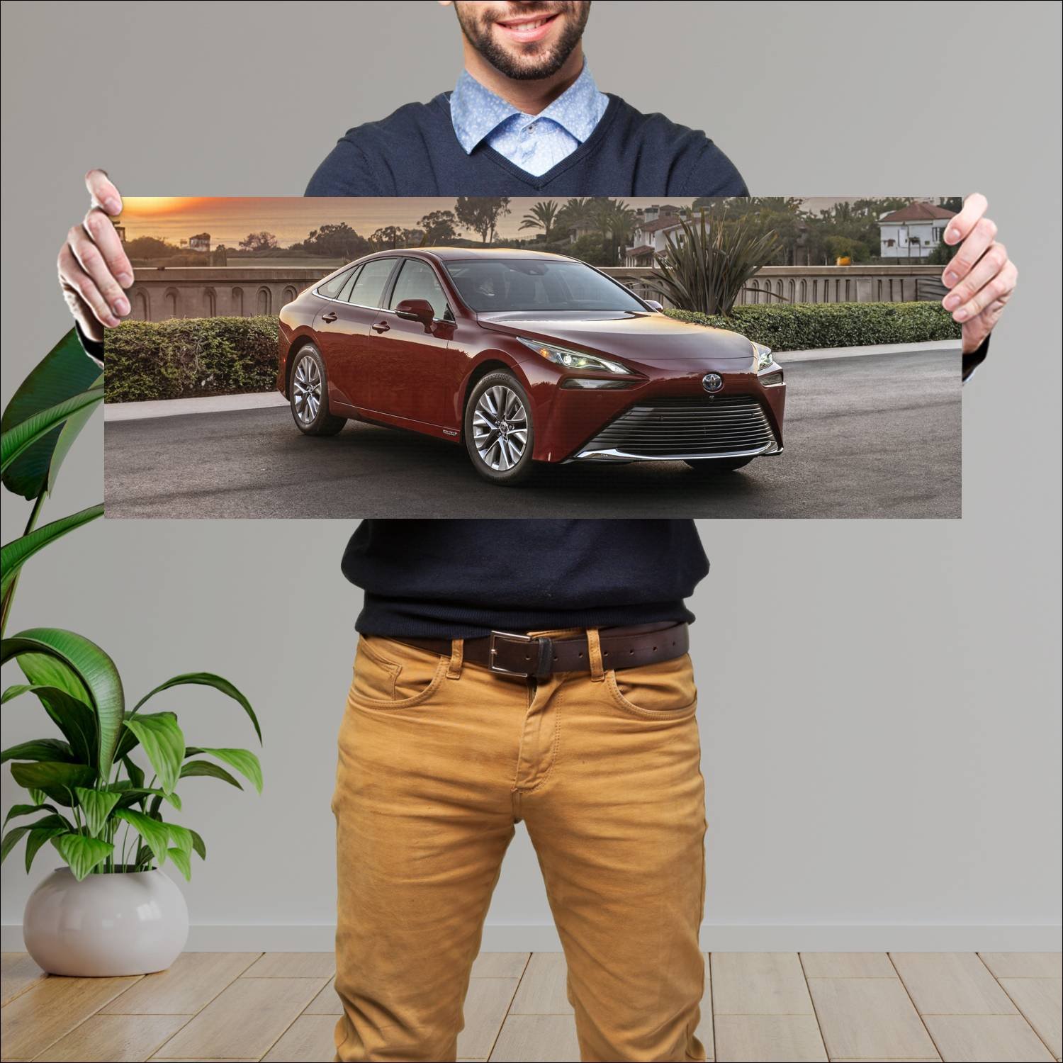 Cuadro grande 30x80cm 2021 toyota mirai us auto 305 Toyota