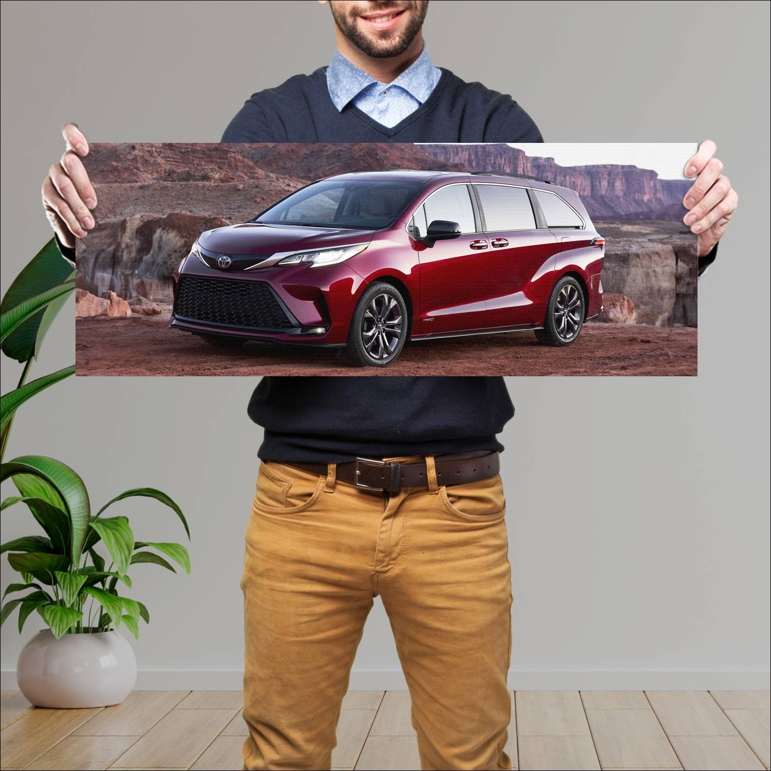 Cuadro grande 30x80cm 2021 toyota sienna hybrid sp 308 Toyota