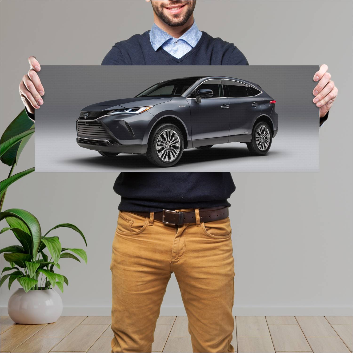 Cuadro grande 30x80cm 2021 toyota venza hybrid 992 311 Toyota