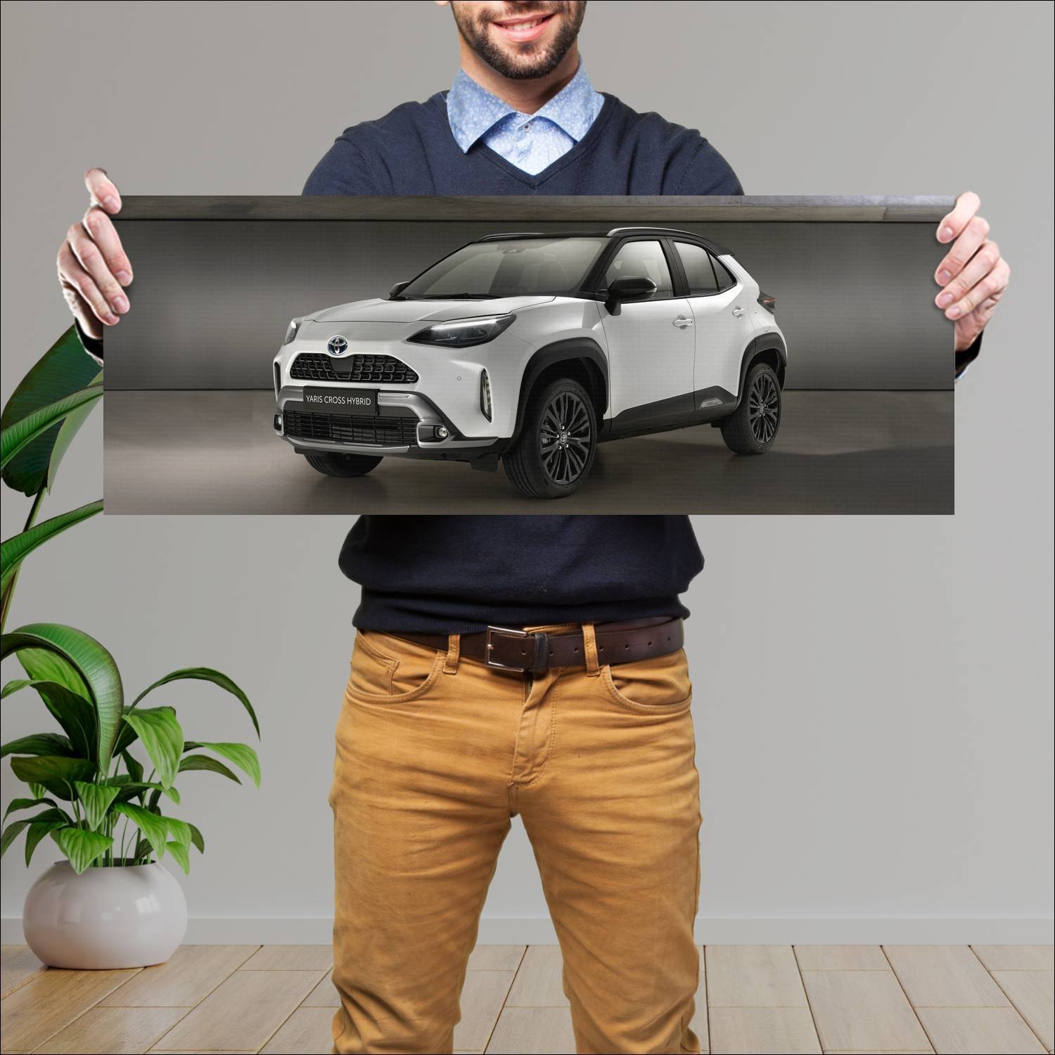 Cuadro grande 30x80cm 2021 toyota yaris cross hybr 312 Toyota