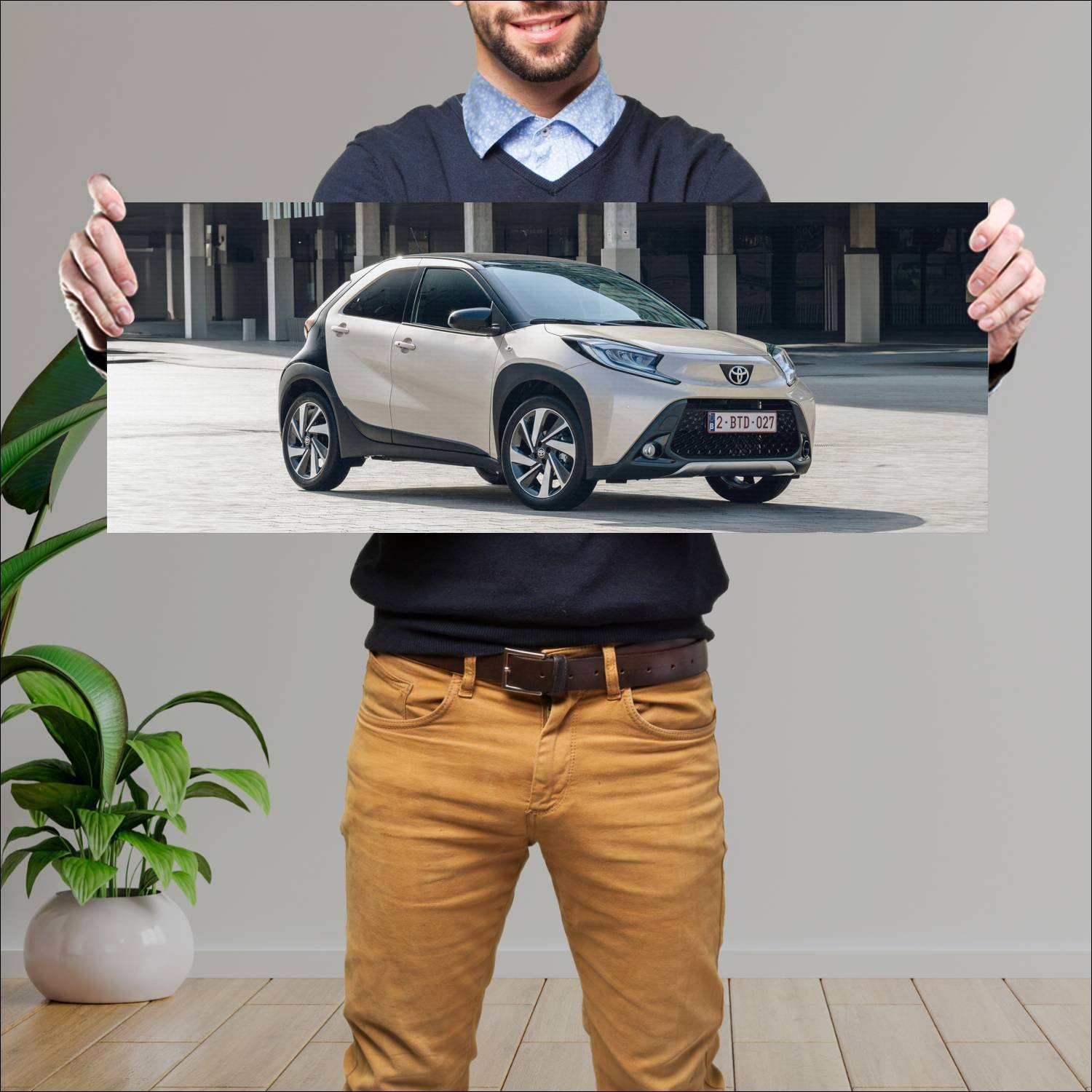 Cuadro grande 30x80cm 2022 toyota aygo x auto 319 Toyota