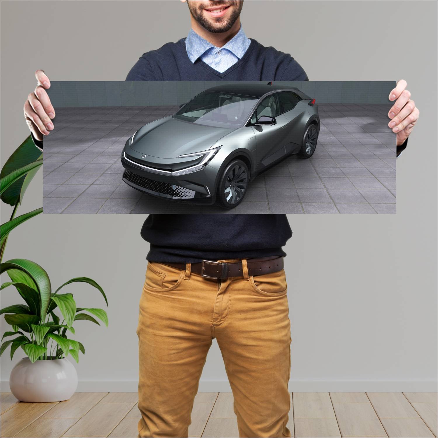 Cuadro grande 30x80cm 2022 toyota bz compact suv c 320 Toyota
