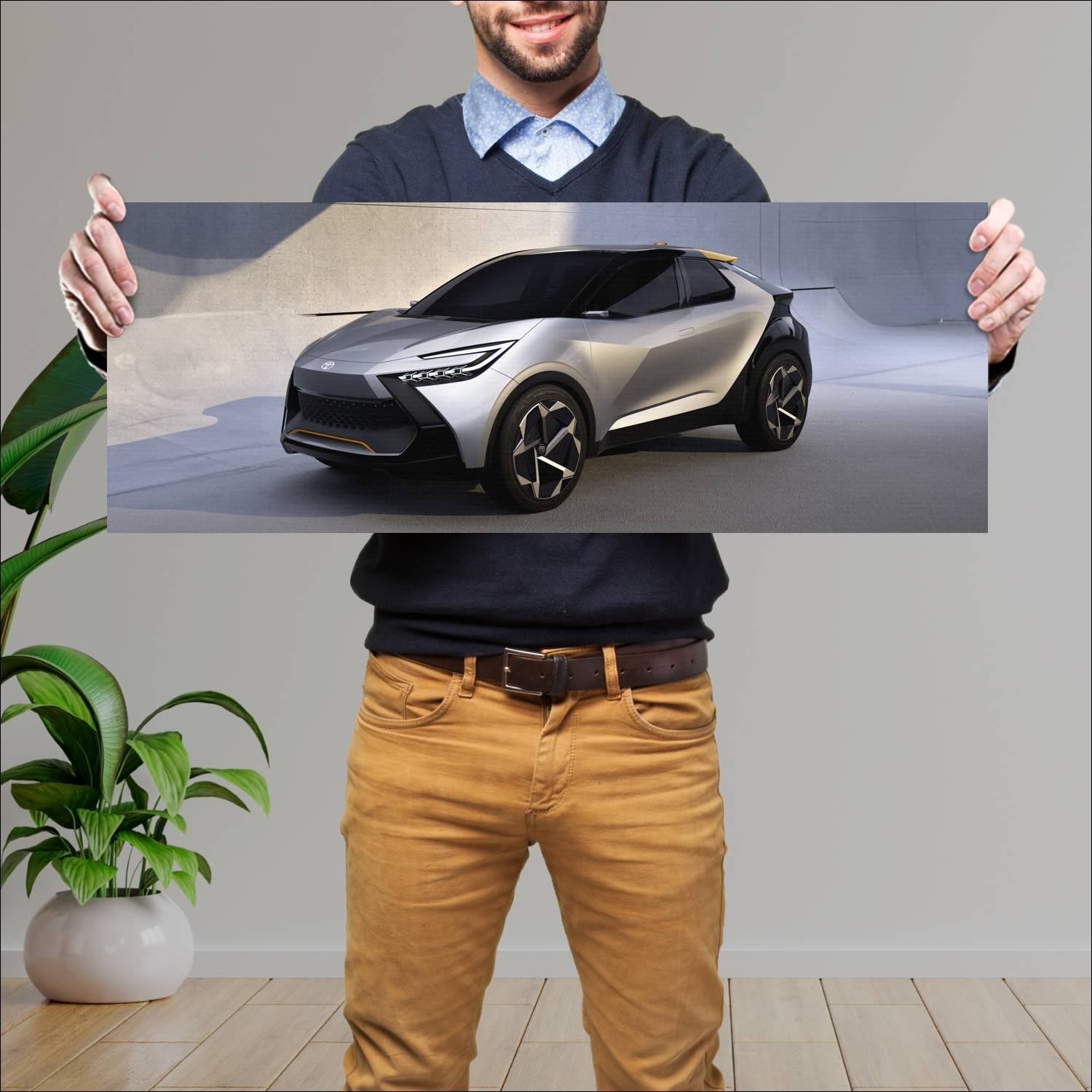 Cuadro grande 30x80cm 2022 toyota c hr prologue co 323 Toyota
