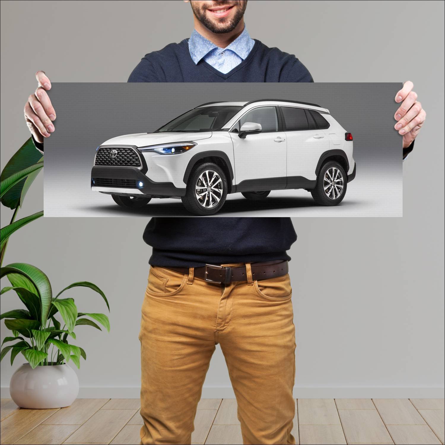 Cuadro grande 30x80cm 2022 toyota corolla cross us 324 Toyota