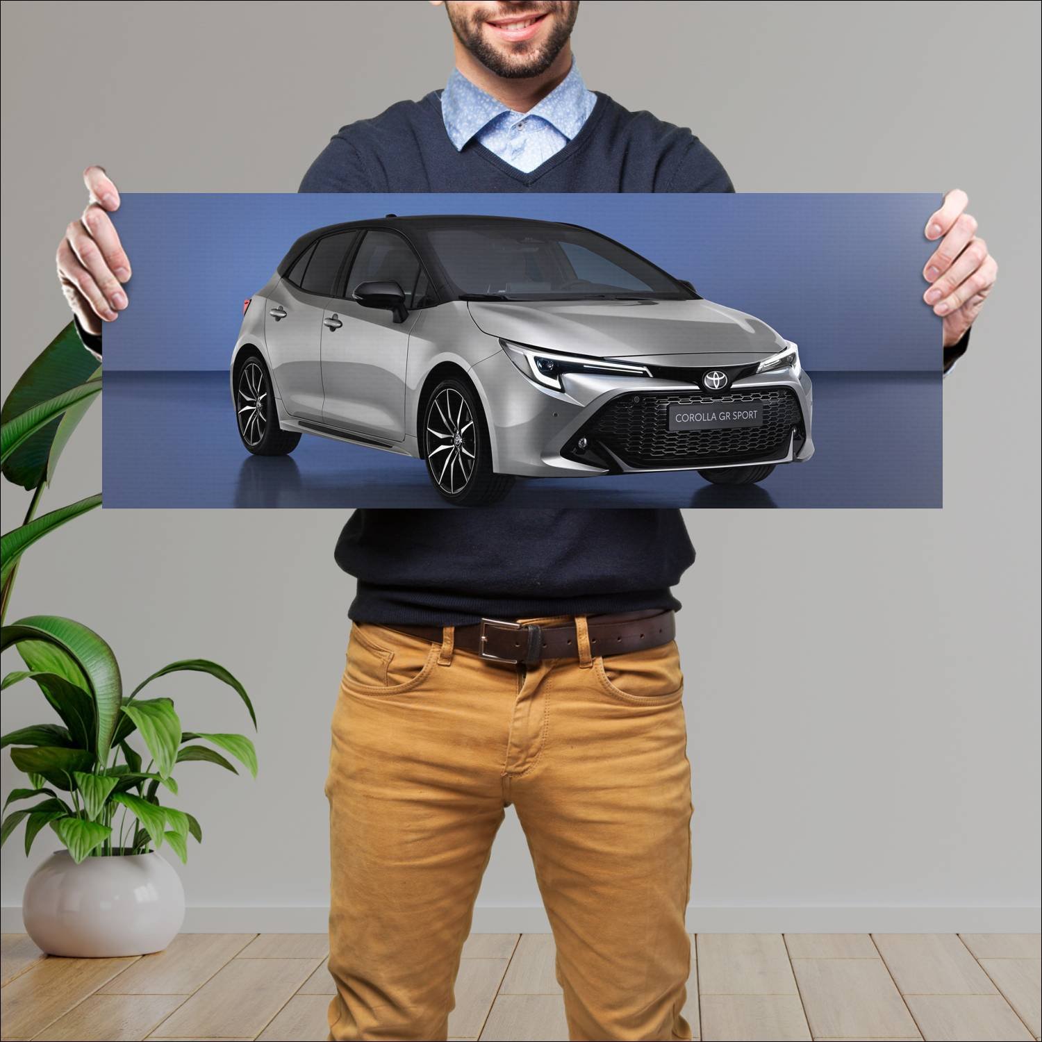 Cuadro grande 30x80cm 2022 toyota corolla hybrid g 325 Toyota
