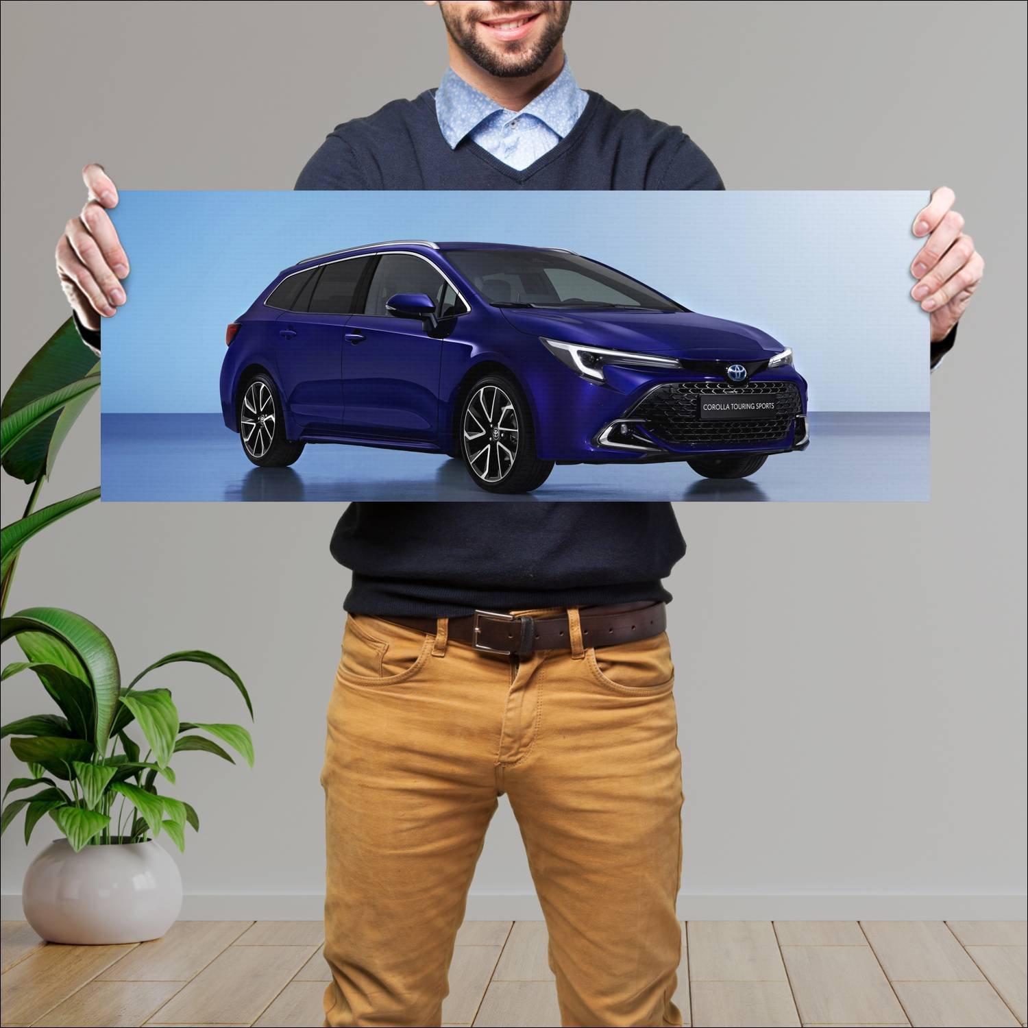 Cuadro grande 30x80cm 2022 toyota corolla hybrid t 327 Toyota