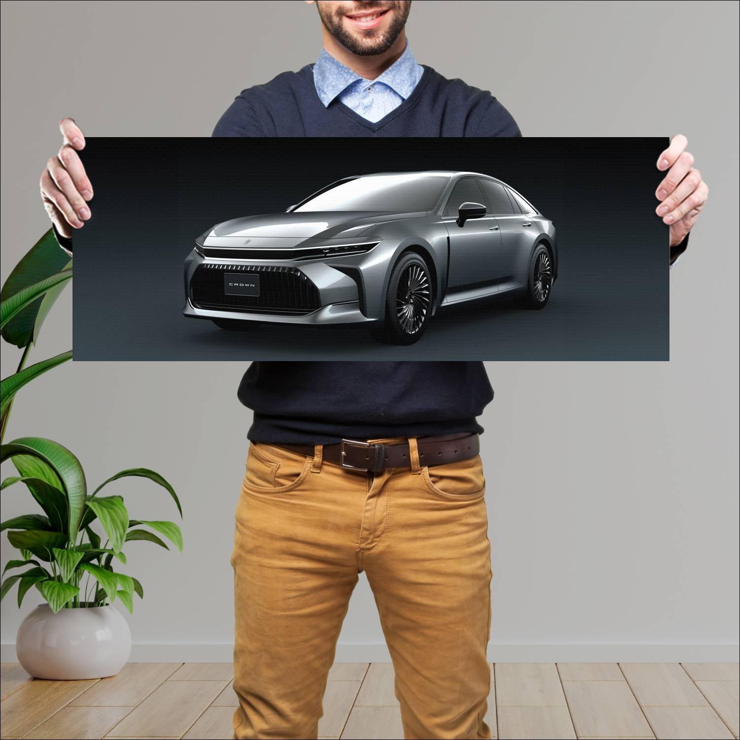 Cuadro grande 30x80cm 2022 toyota crown sedan conc 328 Toyota