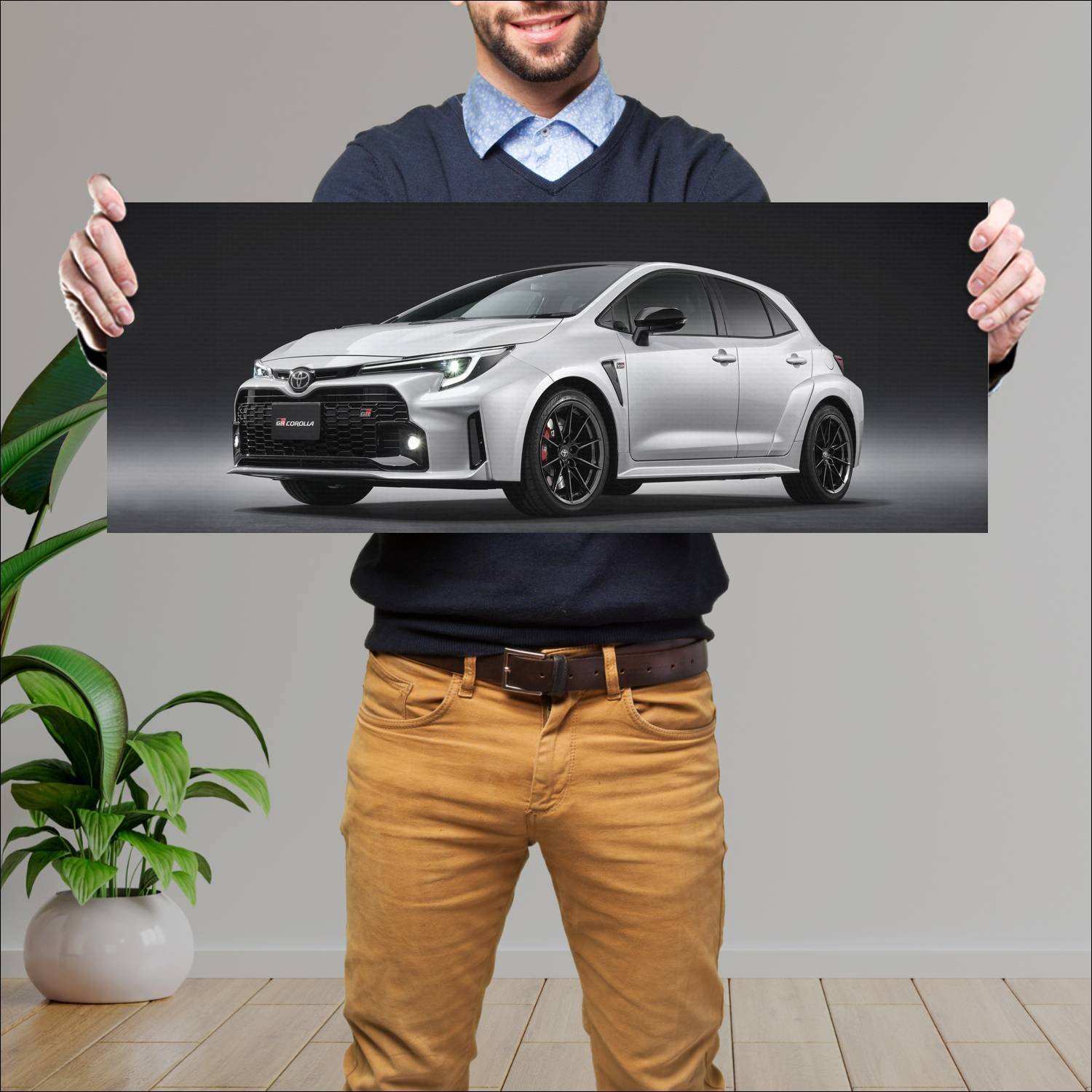 Cuadro grande 30x80cm 2022 toyota gr corolla jp 10 334 Toyota