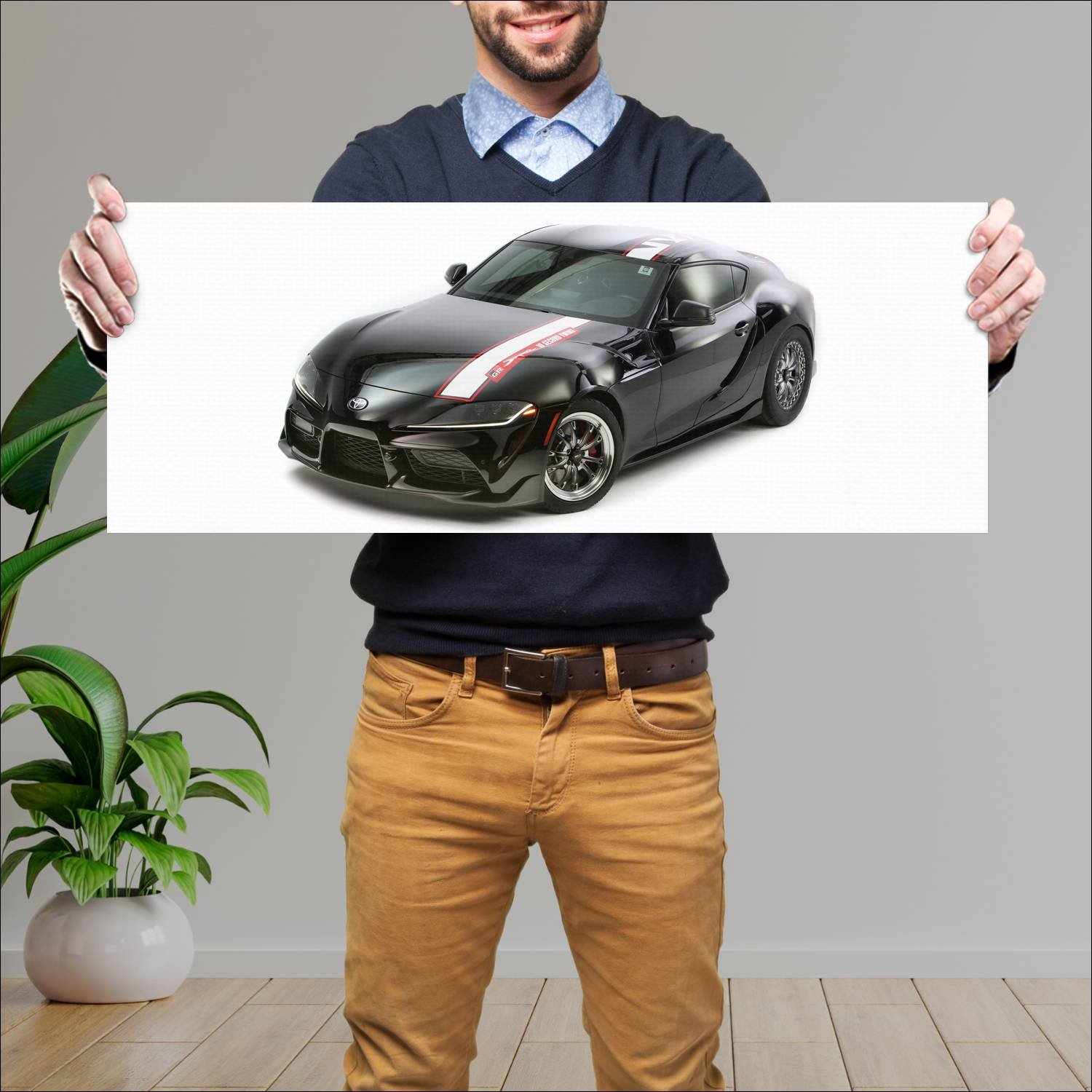 Cuadro grande 30x80cm 2022 toyota gr supra 10 seco 337 Toyota