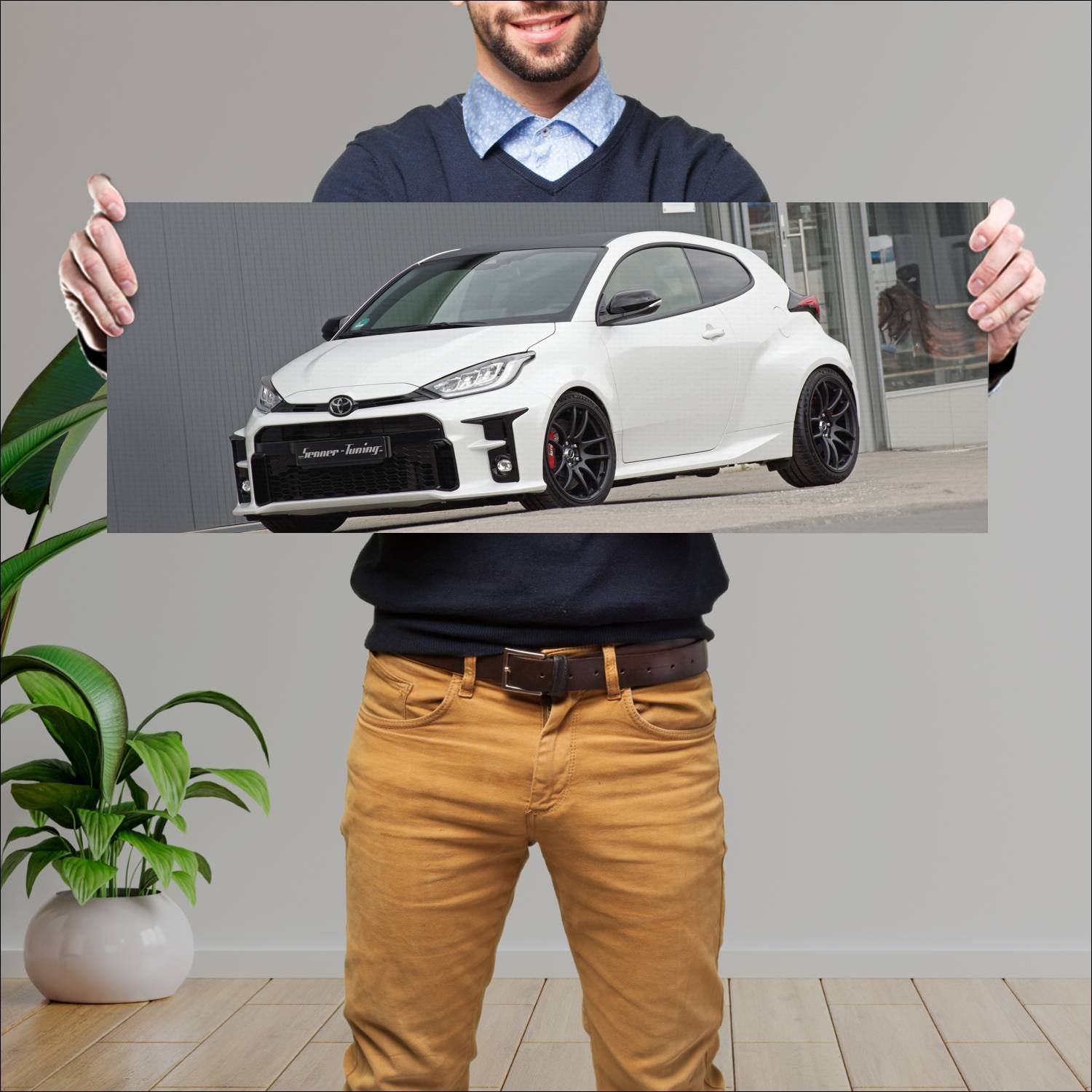 Cuadro grande 30x80cm 2022 toyota gr yaris by senn 338 Toyota