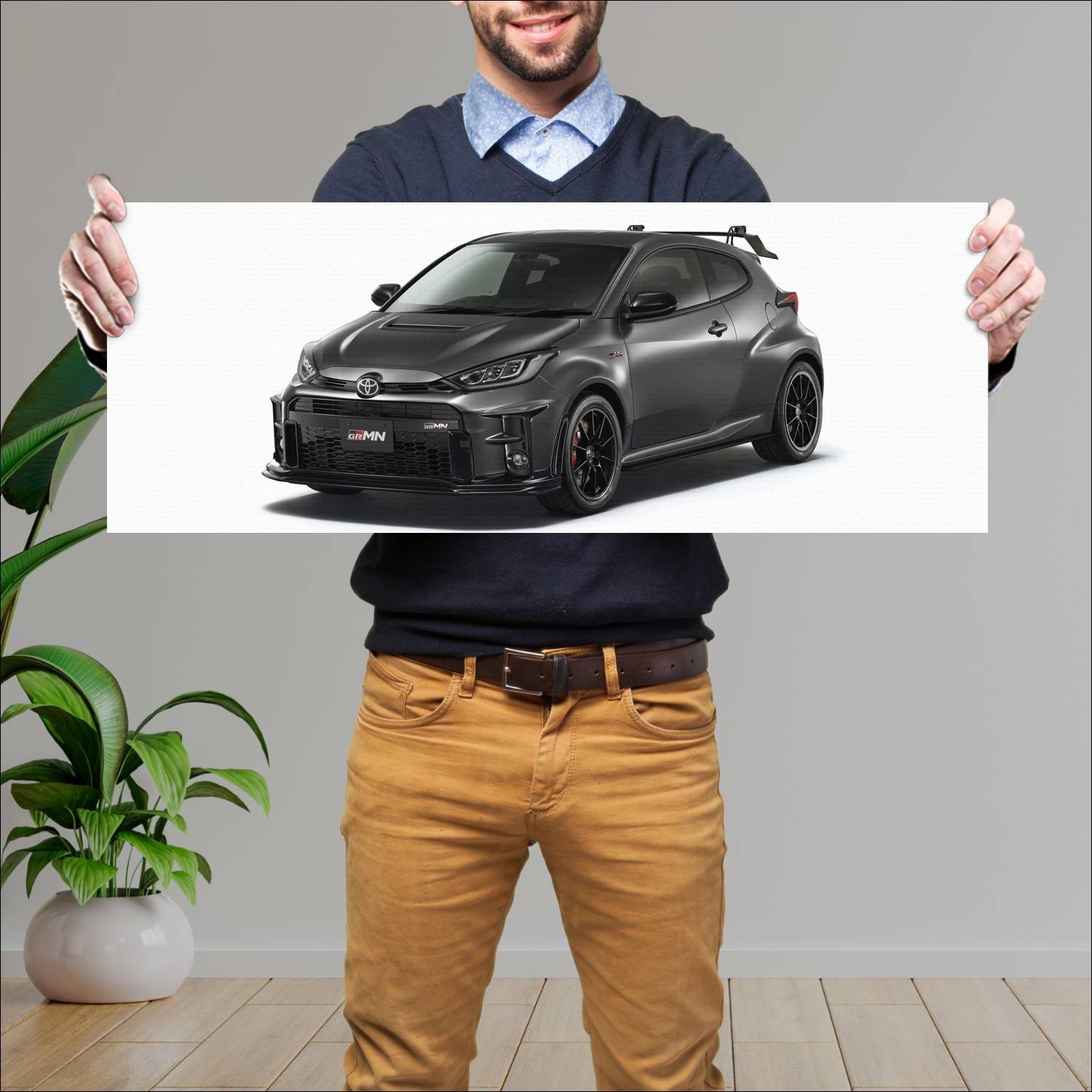 Cuadro grande 30x80cm 2022 toyota grmn yaris circu 339 Toyota