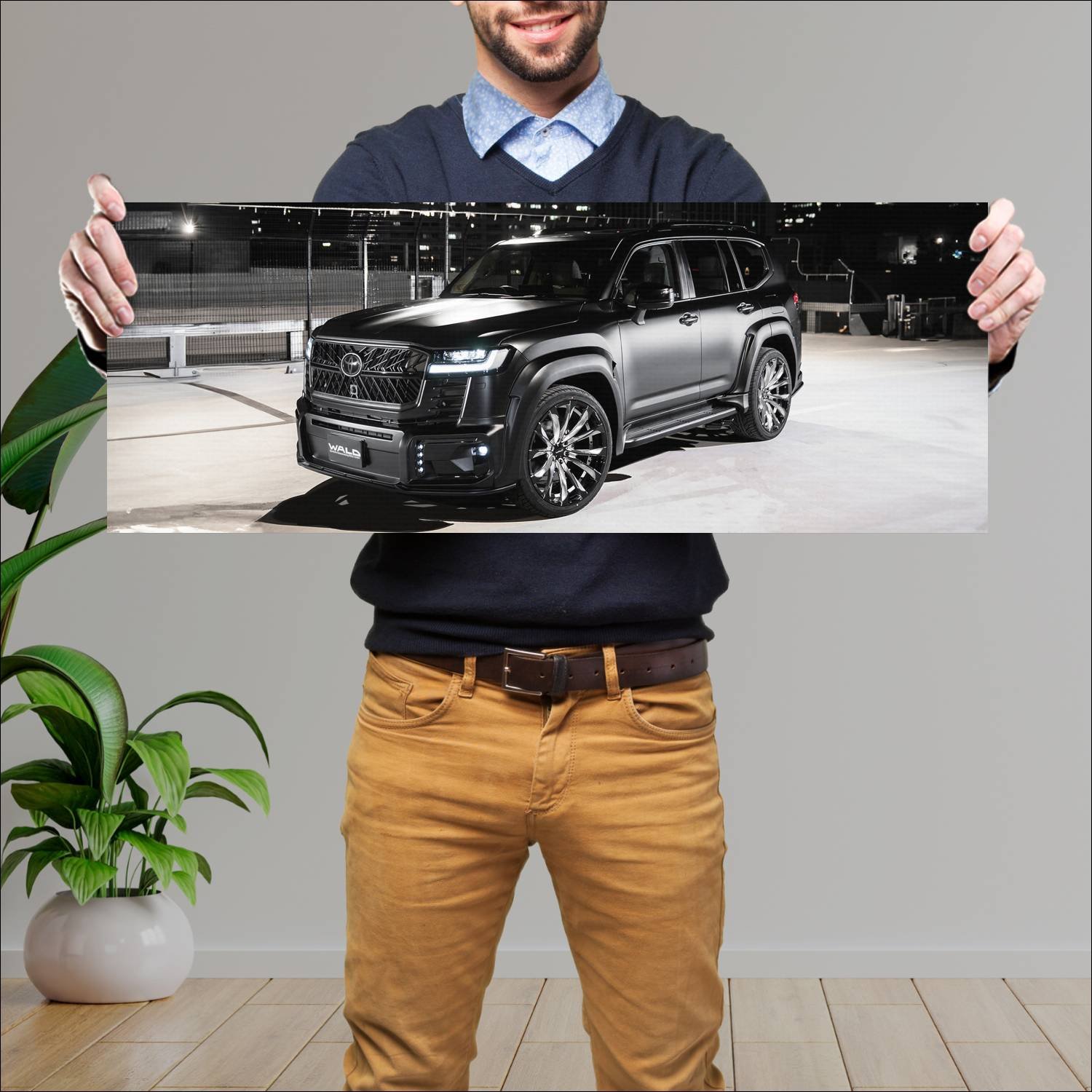 Cuadro grande 30x80cm 2022 toyota land cruiser bla 341 Toyota