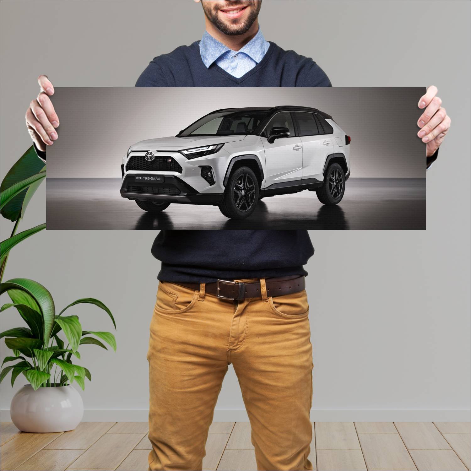 Cuadro grande 30x80cm 2022 toyota rav4 hybrid gr s 342 Toyota