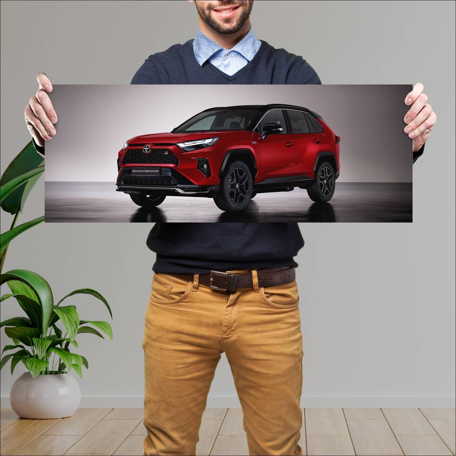 Cuadro grande 30x80cm 2022 toyota rav4 plug in hyb 343 Toyota