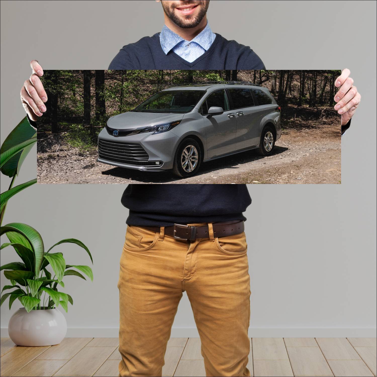 Cuadro grande 30x80cm 2022 toyota sienna woodland 345 Toyota