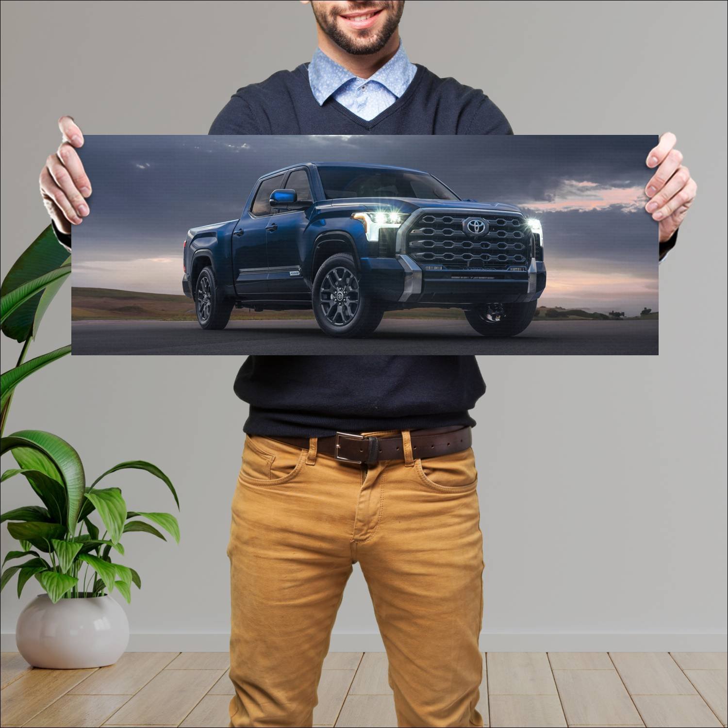 Cuadro grande 30x80cm 2022 toyota tundra platinum 355 Toyota