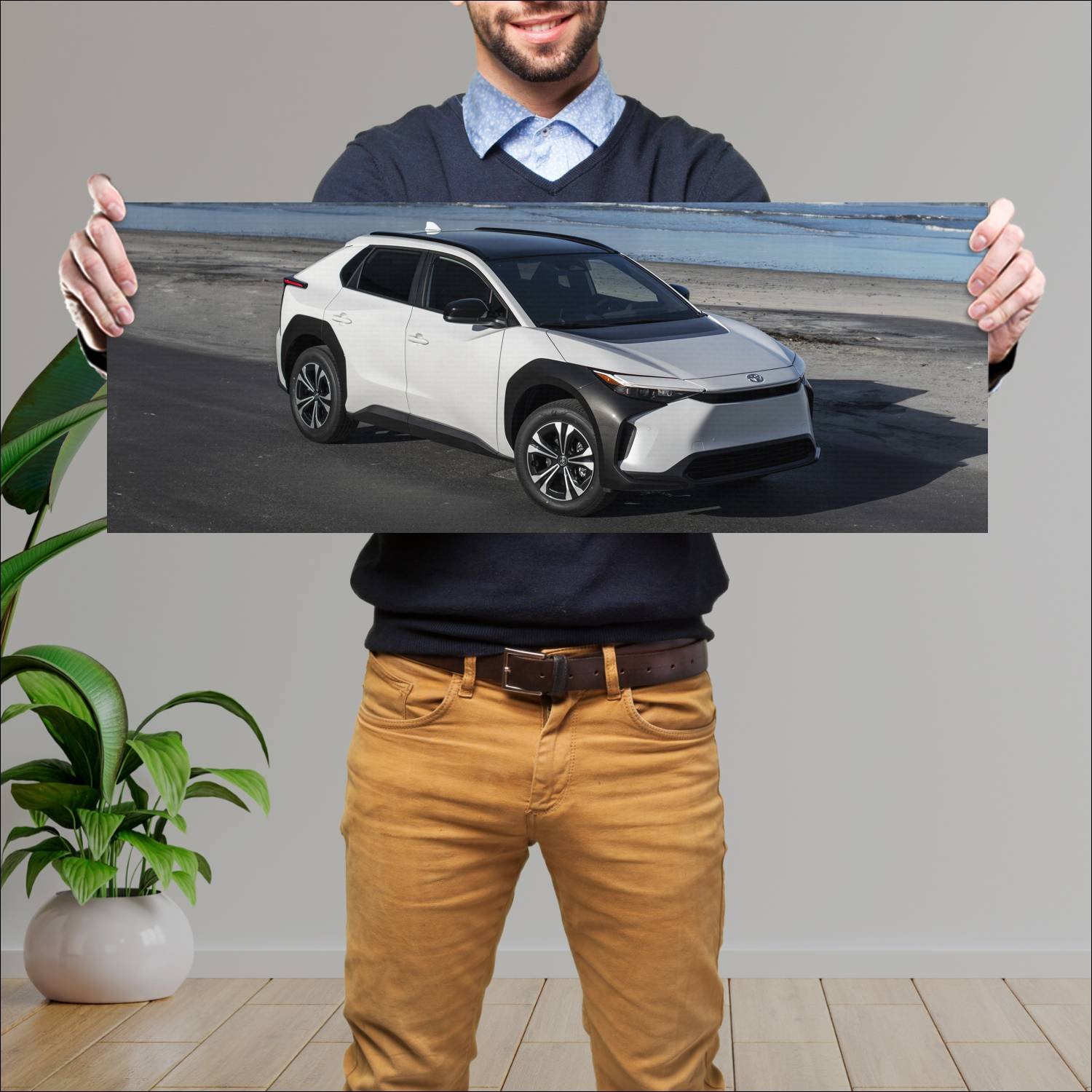 Cuadro grande 30x80cm 2023 toyota bz4x us auto 366 Toyota