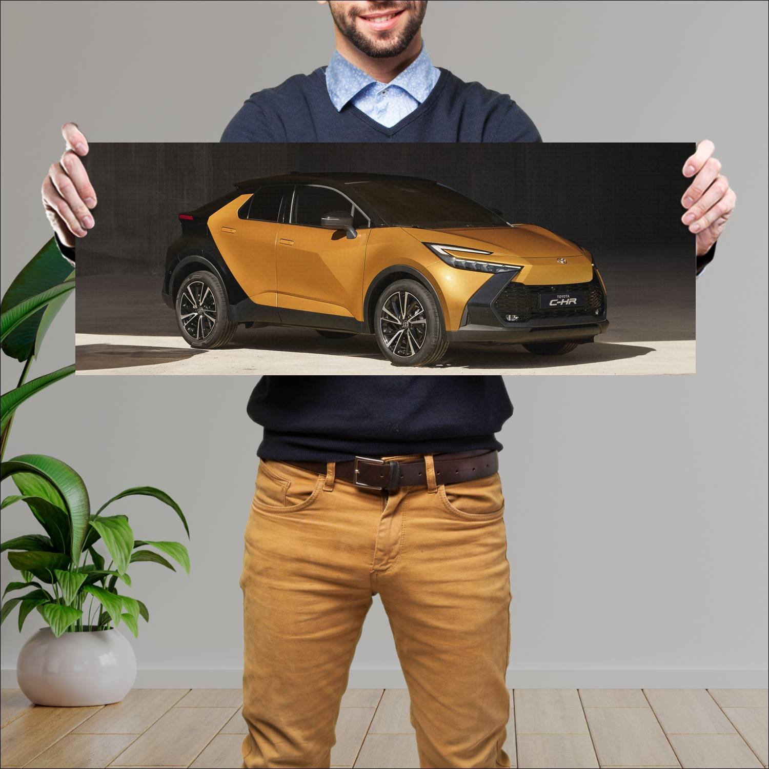 Cuadro grande 30x80cm 2023 toyota c hr hev auto 367 Toyota