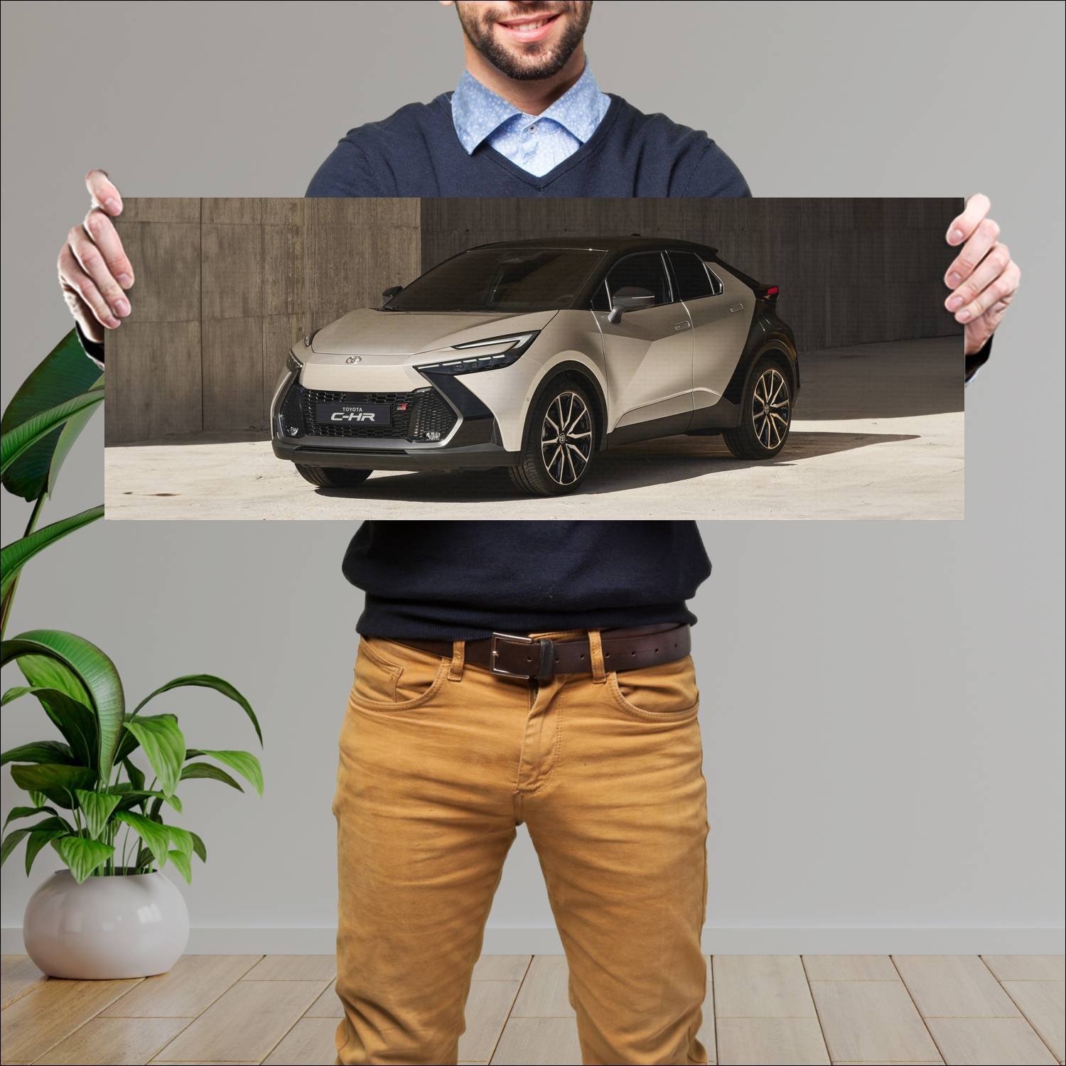 Cuadro grande 30x80cm 2023 toyota c hr phev gr spo 369 Toyota