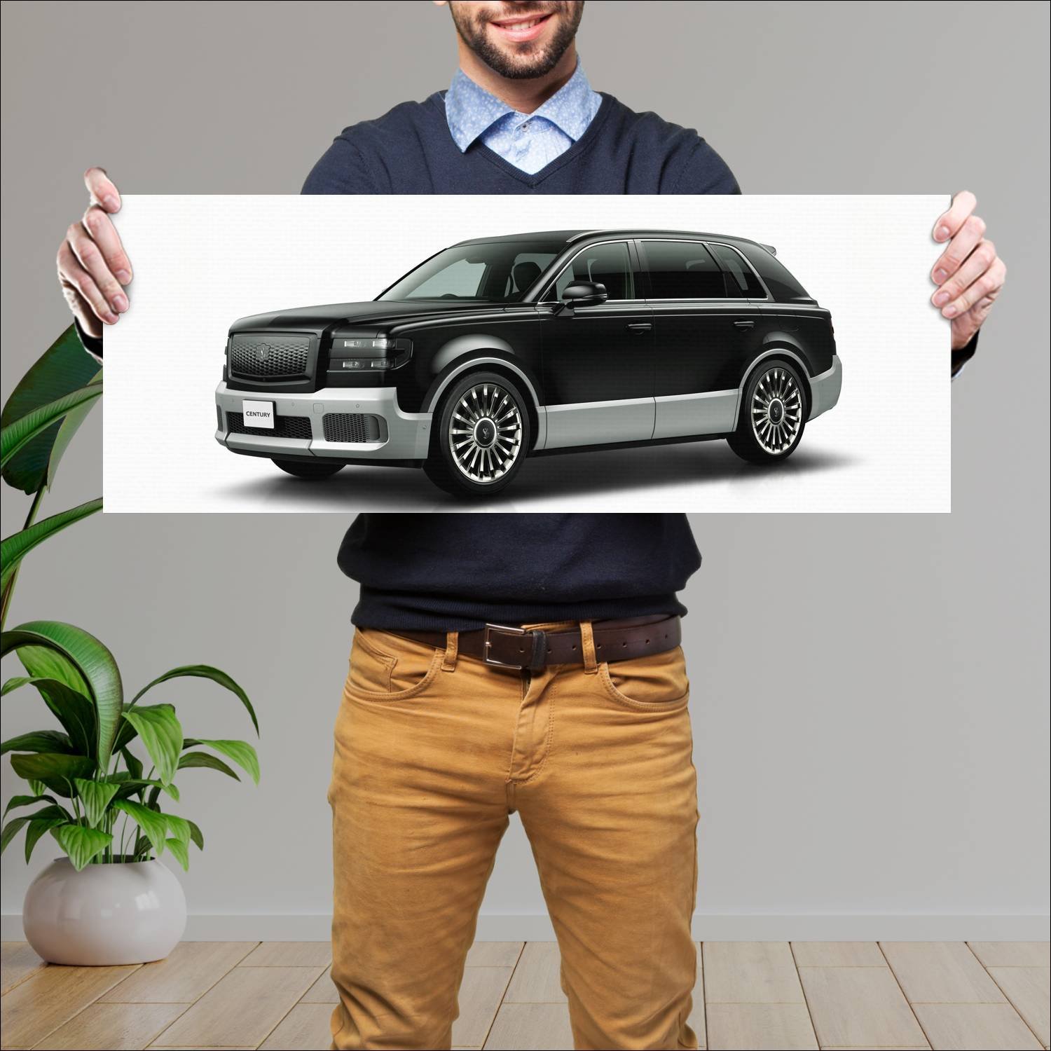 Cuadro grande 30x80cm 2023 toyota century auto 370 Toyota