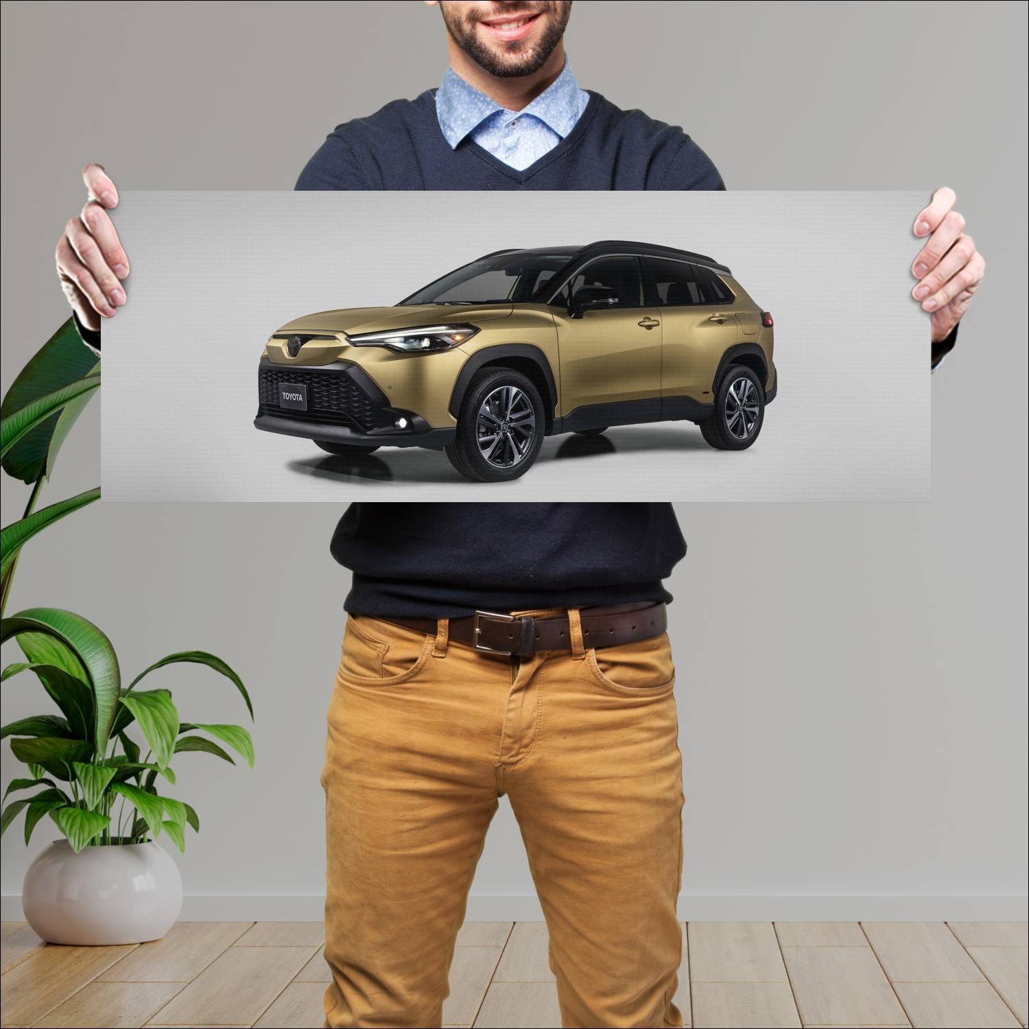 Cuadro grande 30x80cm 2023 toyota corolla cross hy 371 Toyota