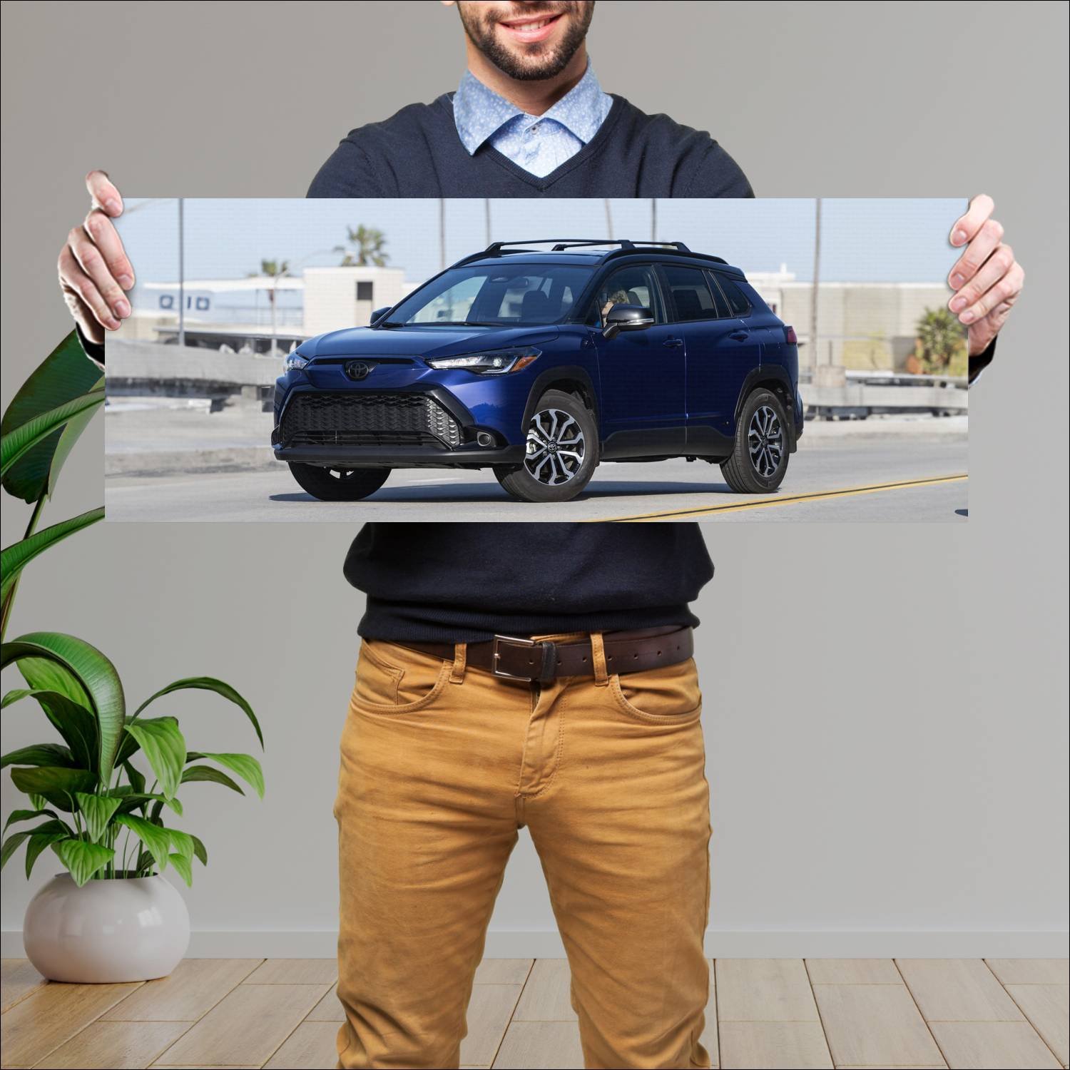 Cuadro grande 30x80cm 2023 toyota corolla cross hy 372 Toyota