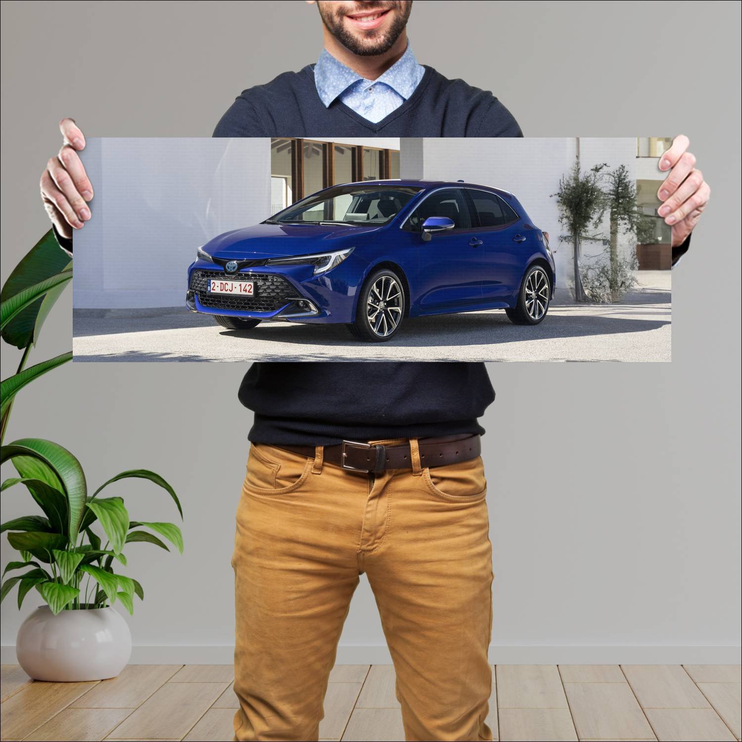 Cuadro grande 30x80cm 2023 toyota corolla hybrid 1 373 Toyota