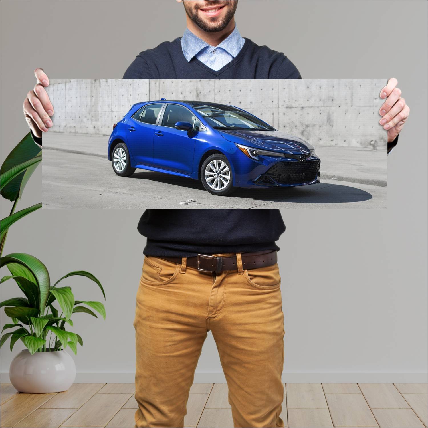 Cuadro grande 30x80cm 2023 toyota corolla us auto 379 Toyota