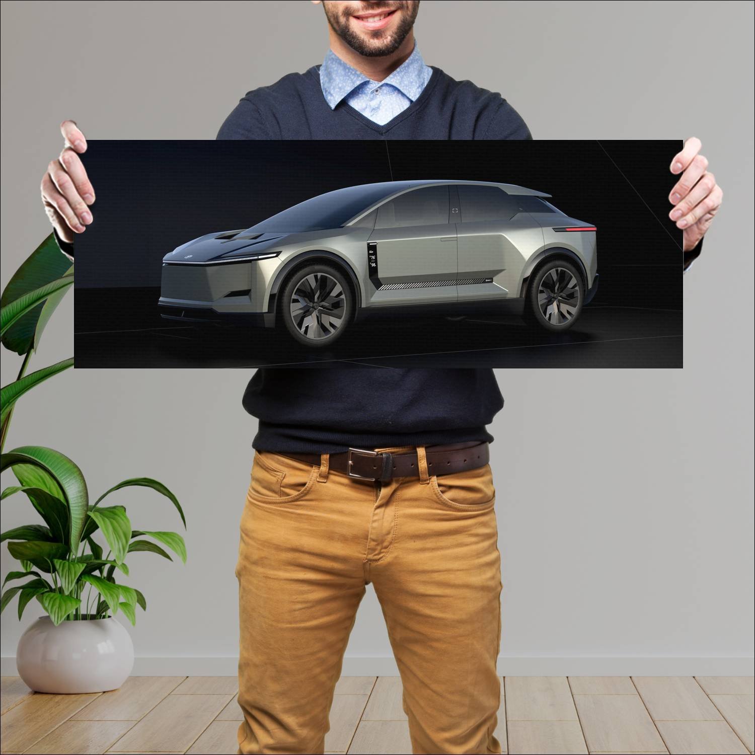 Cuadro grande 30x80cm 2023 toyota ft 3e auto 385 Toyota