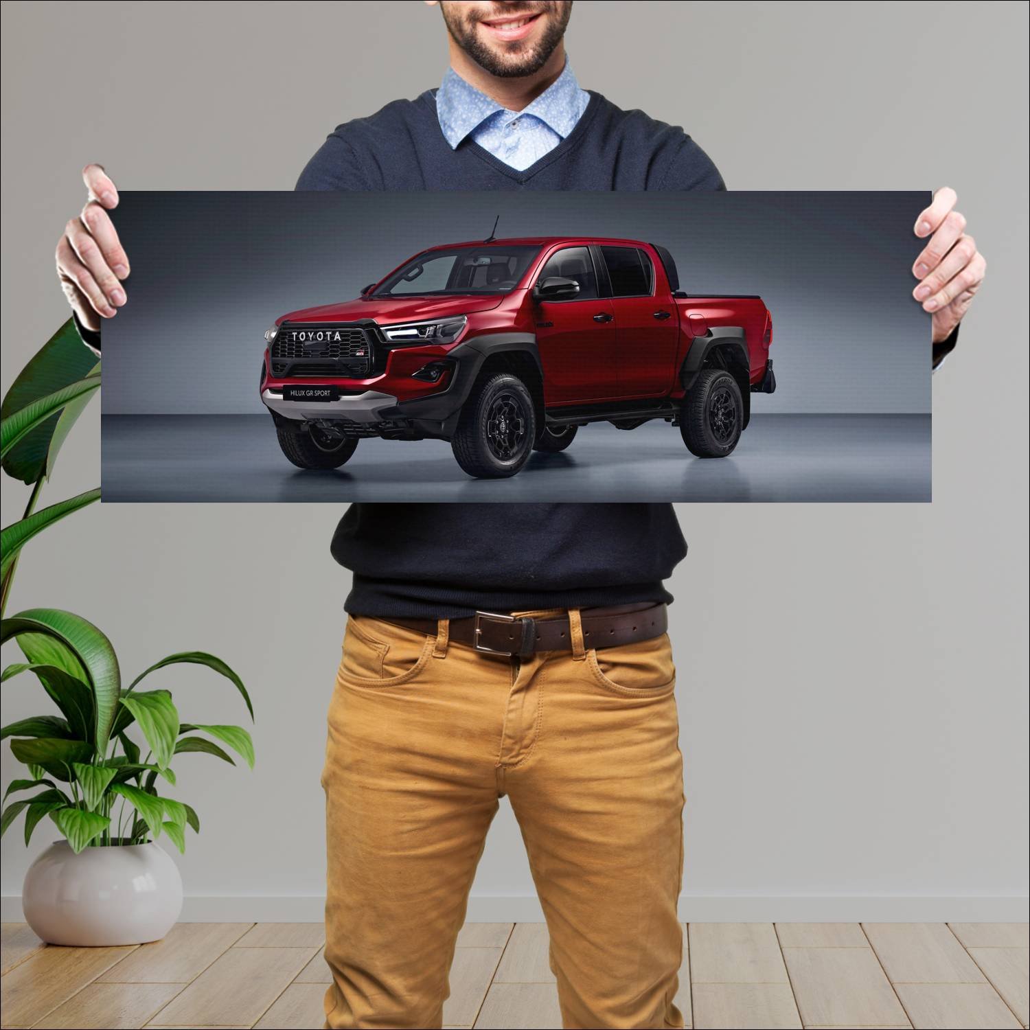 Cuadro grande 30x80cm 2023 toyota hilux gr sport i 400 Toyota