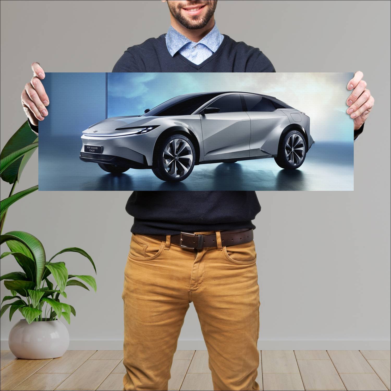 Cuadro grande 30x80cm 2023 toyota sport crossover 418 Toyota