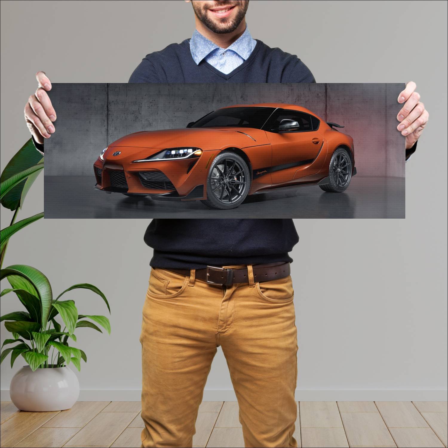 Cuadro grande 30x80cm 2024 toyota gr supra 45th an 427 Toyota